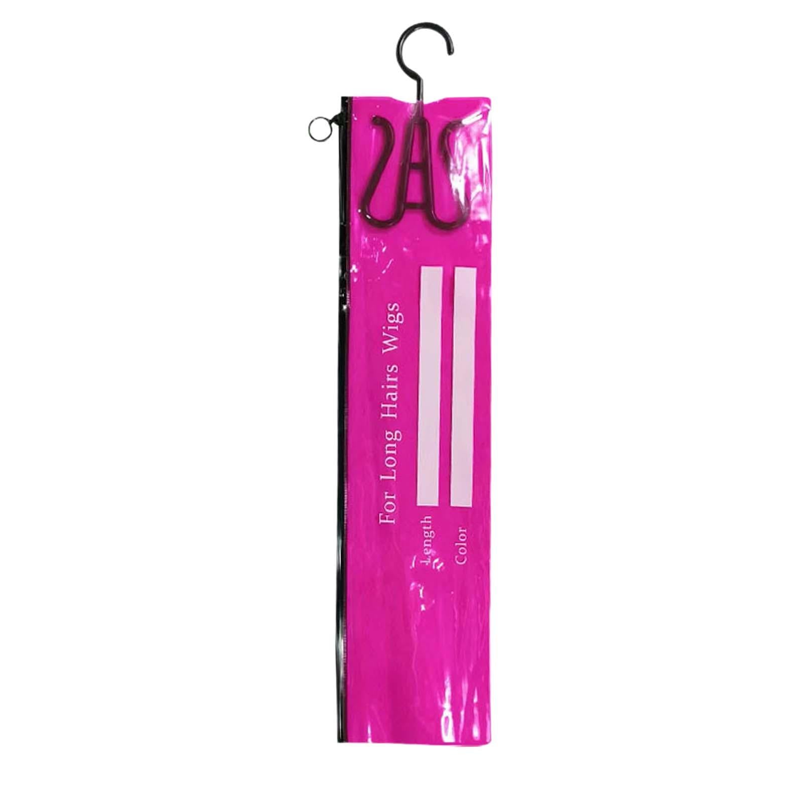 3xHair Extension Storage Bag Portable Hair Extension Hanger for Synthetic Hair S Pink