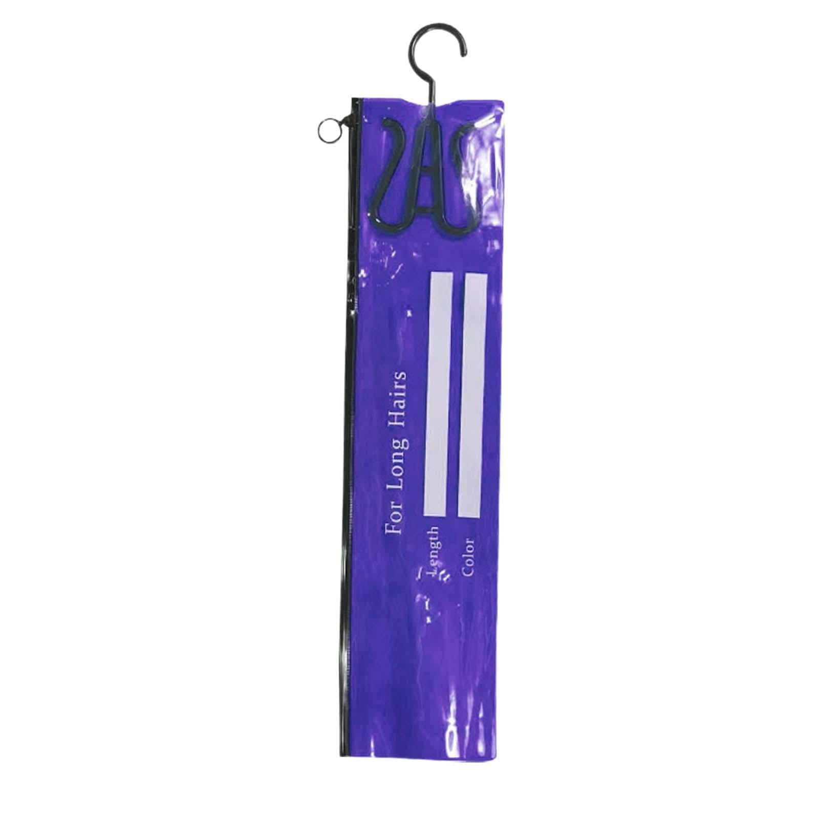 3xHair Extension Storage Bag Portable Hair Extension Hanger for Synthetic Hair S Purple