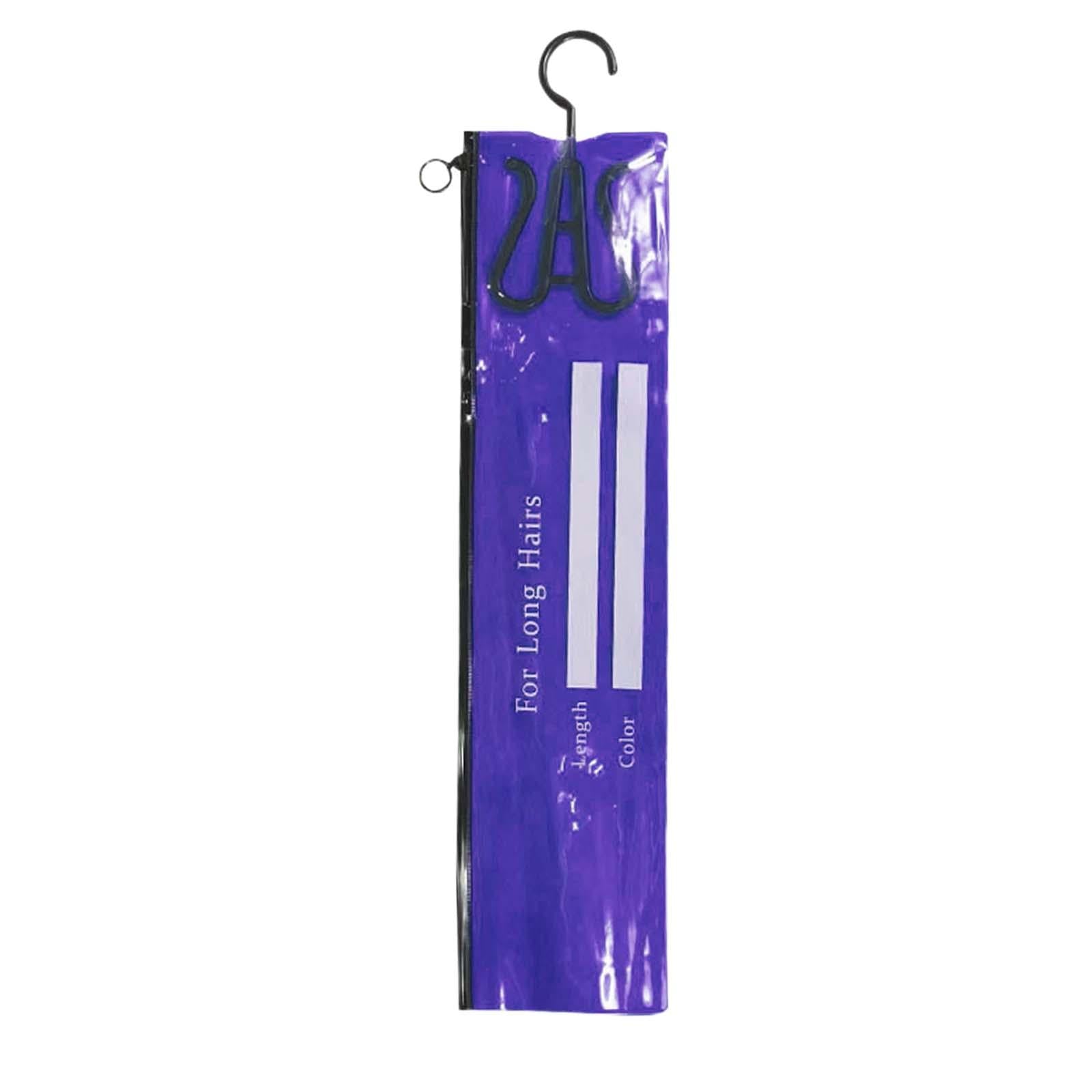 3xHair Extension Storage Bag Portable Hair Extension Hanger for Synthetic Hair S Purple