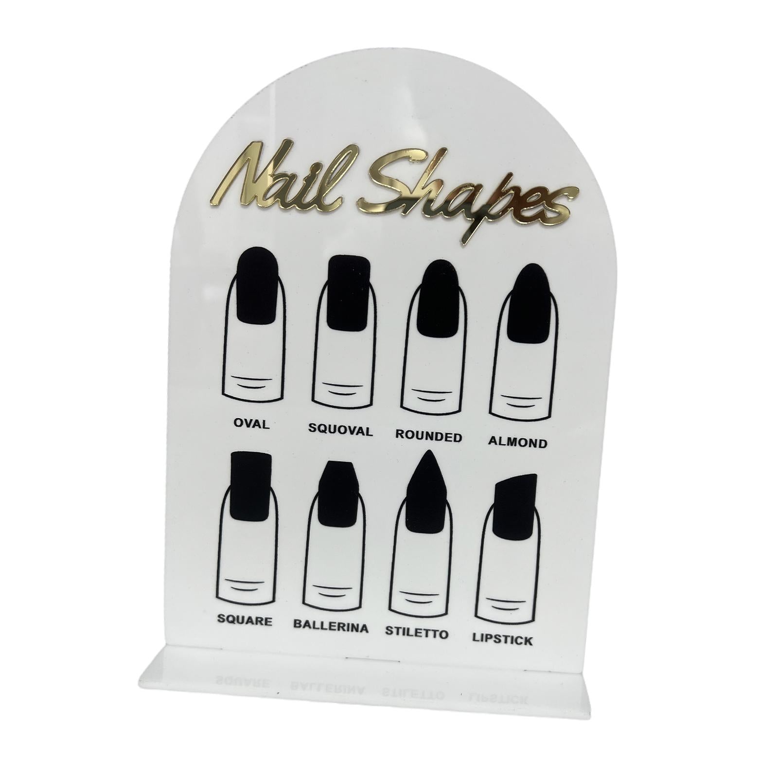 2xNail Tip Display Board Acrylic Manicure Display for Nail Salon Nail Art Tool Style A