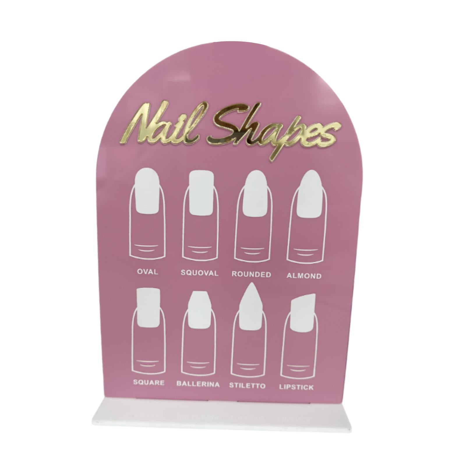 2xNail Tip Display Board Acrylic Manicure Display for Nail Salon Nail Art Tool Style B