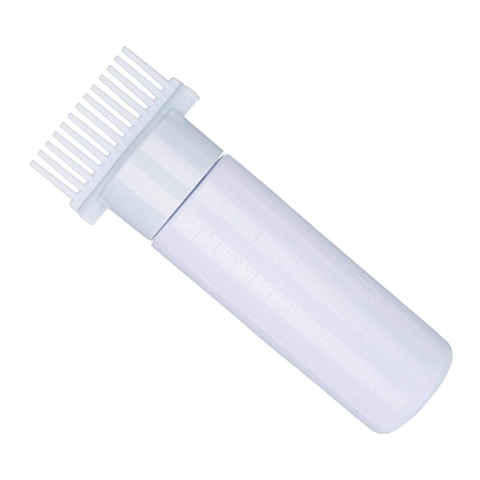 4xRoot Comb Applicator Bottle Perming Tools Hair Dye Bottle Brush for Home DIY Blue