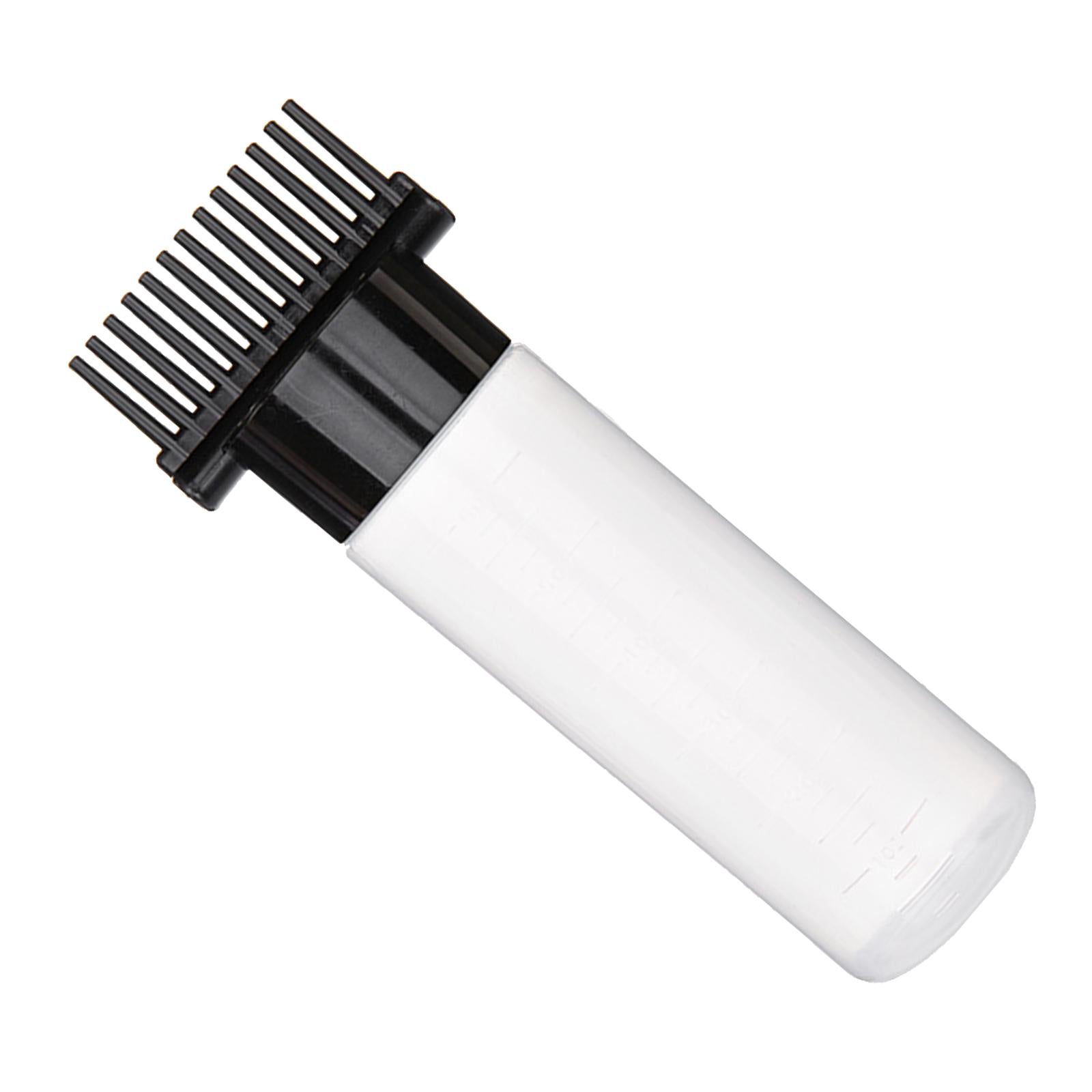 3xRoot Comb Applicator Bottle Perming Tools Hair Dye Bottle Brush for Home DIY Black