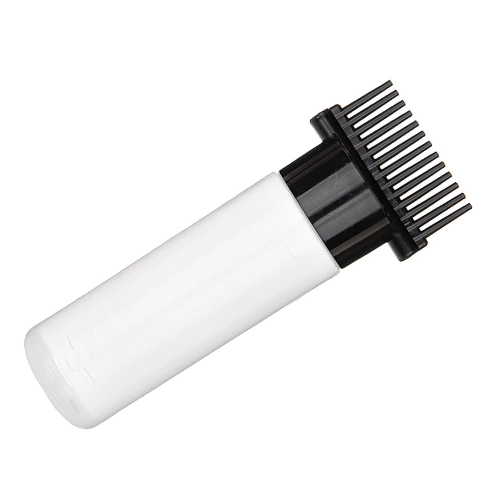 3xRoot Comb Applicator Bottle Perming Tools Hair Dye Bottle Brush for Home DIY Black