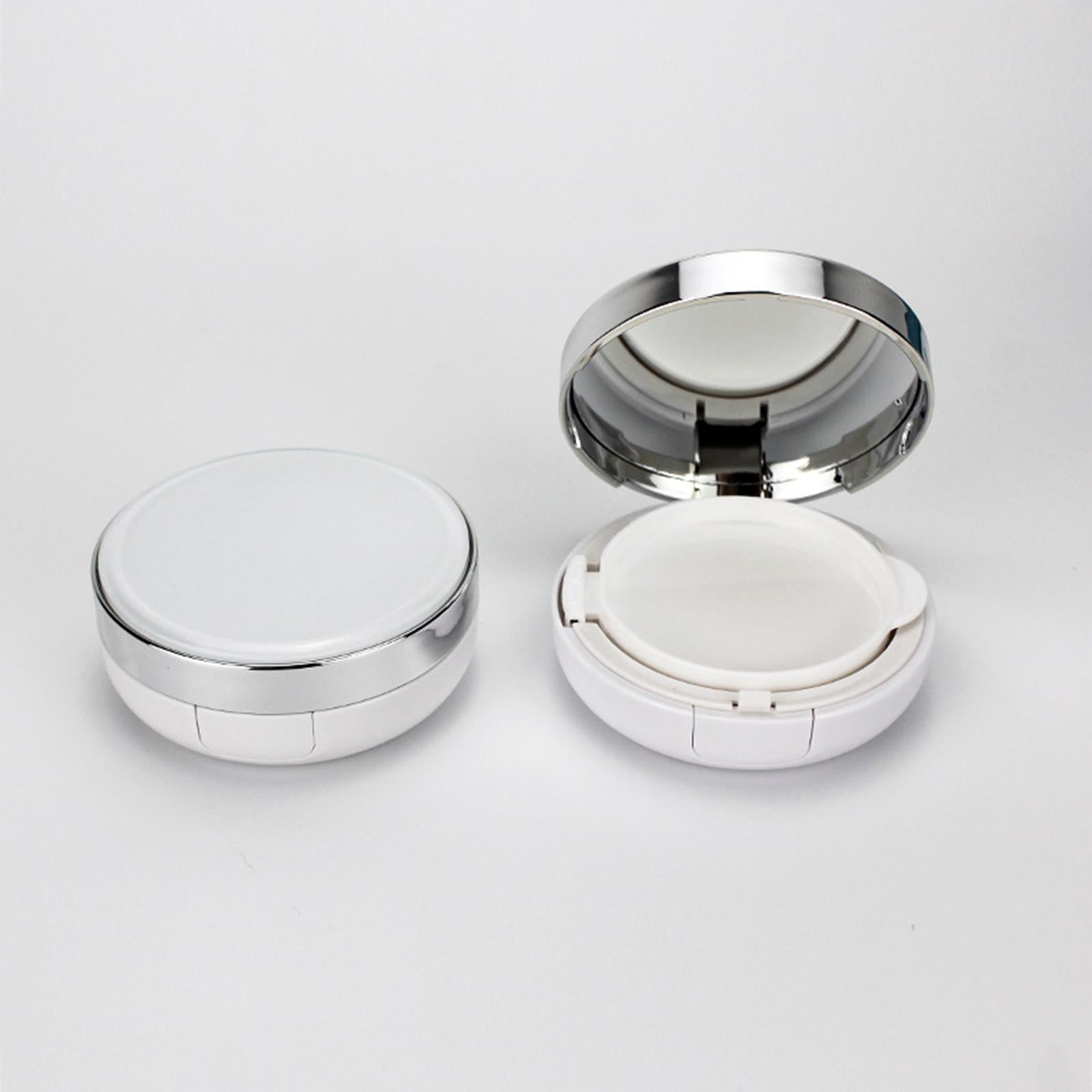 3xAir Cushion Box with Powder Puff Powder Case DIY Foundation BB cc Cream Case White