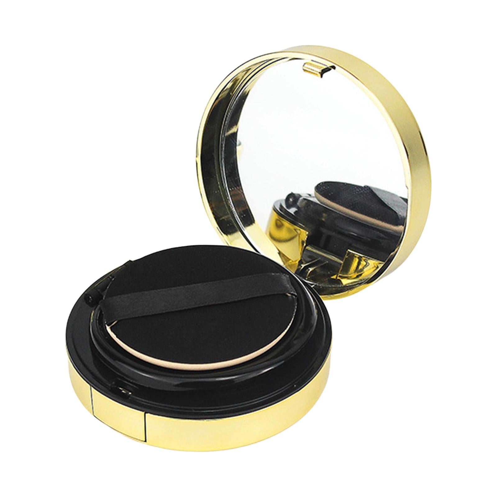 2xAir Cushion Box with Powder Puff Powder Case DIY Foundation BB cc Cream Case Black