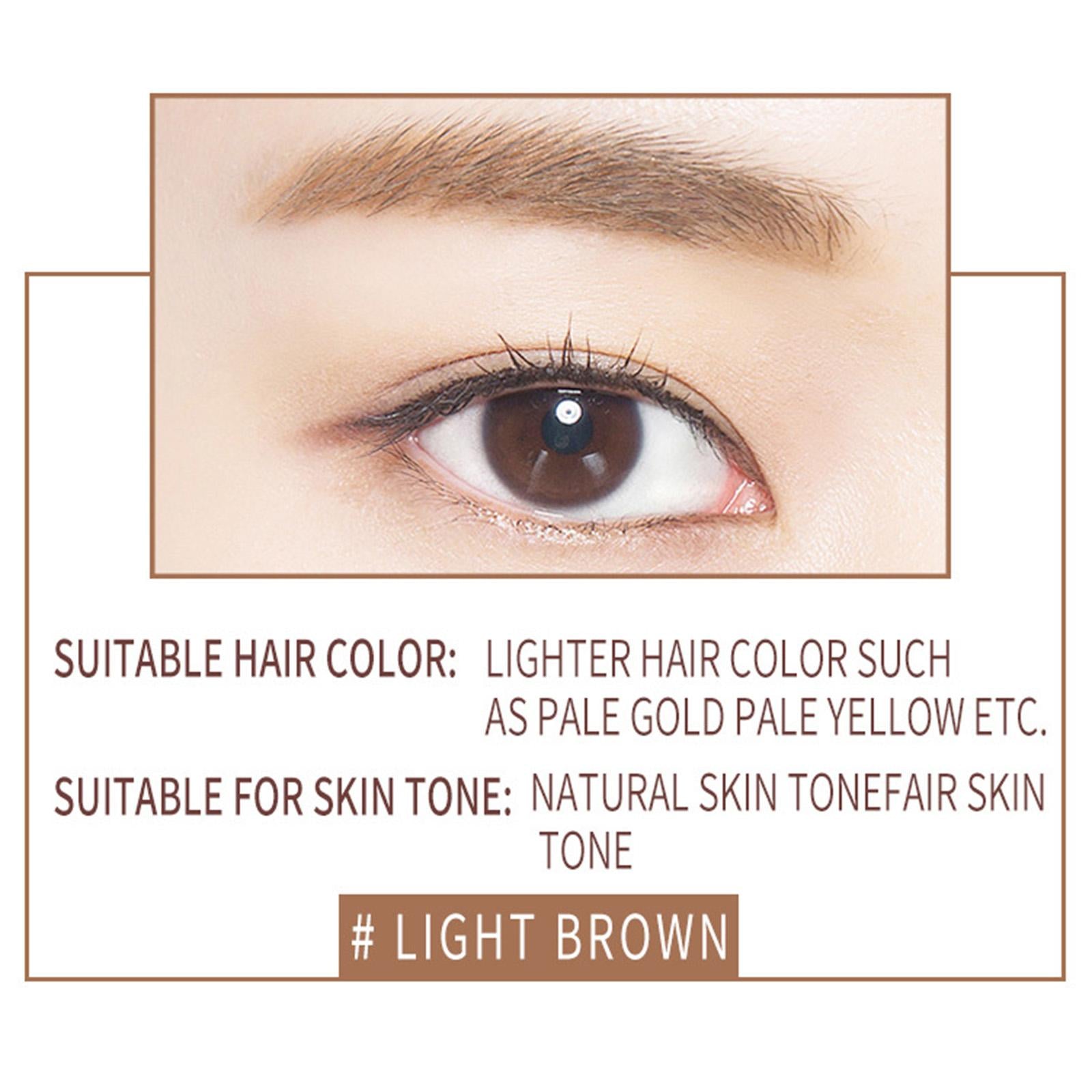 2xEyebrow Stamp Stencil Kit Eyebrow Stamp Shaping Kit for Girls Starters Women Dark Brown