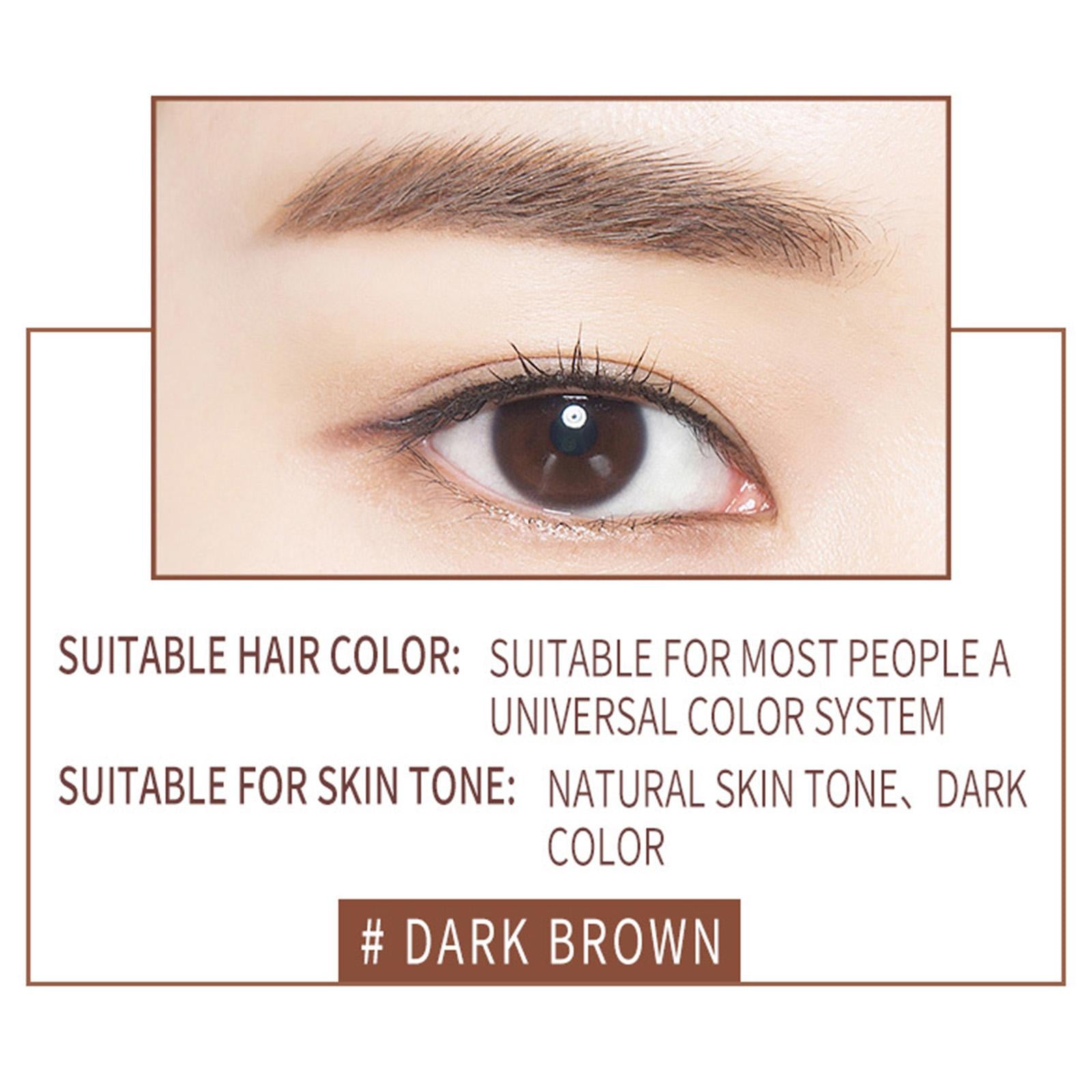 2xEyebrow Stamp Stencil Kit Eyebrow Stamp Shaping Kit for Girls Starters Women Dark Brown