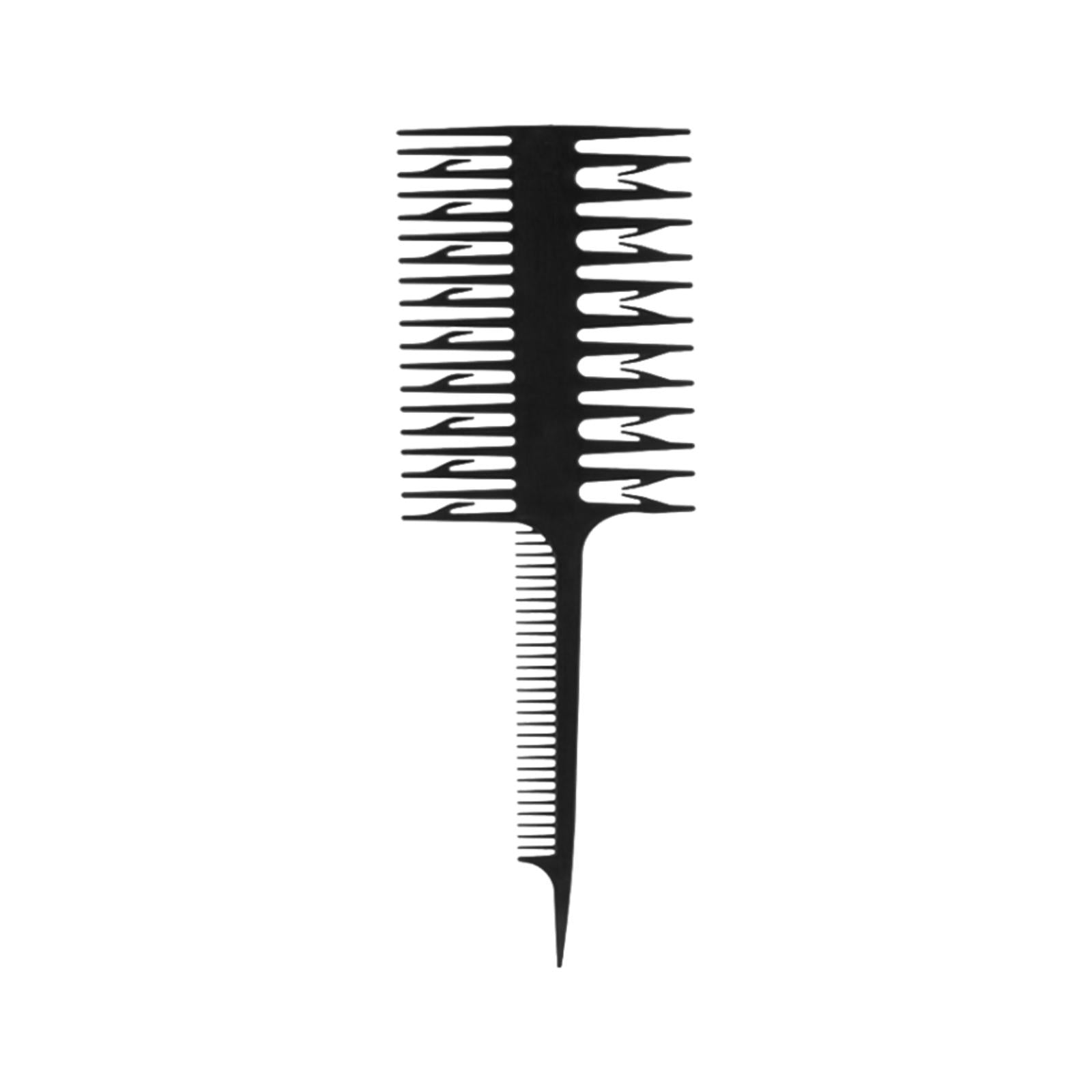 3xBlack Hair Dyeing Comb Styling Hair Comb for Highlighting Hair Coloring Home