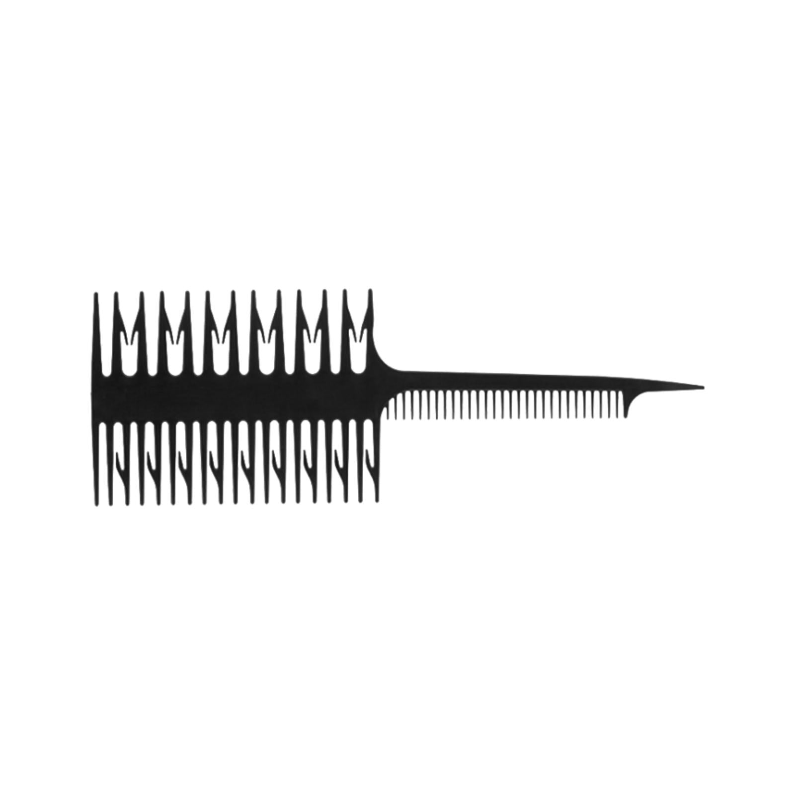 3xBlack Hair Dyeing Comb Styling Hair Comb for Highlighting Hair Coloring Home
