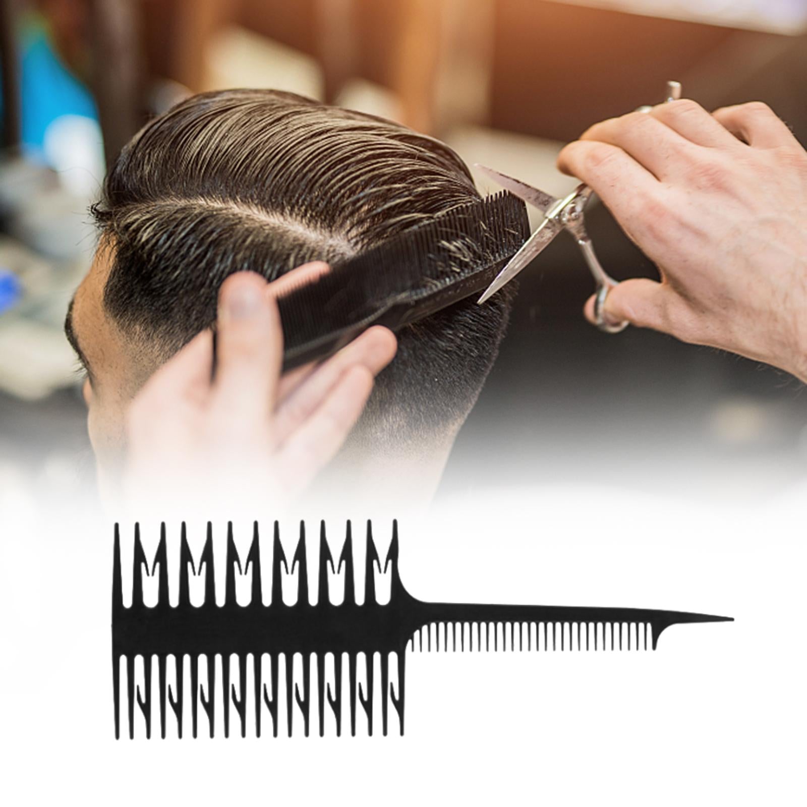 2xBlack Hair Dyeing Comb Styling Hair Comb for Highlighting Hair Coloring Home