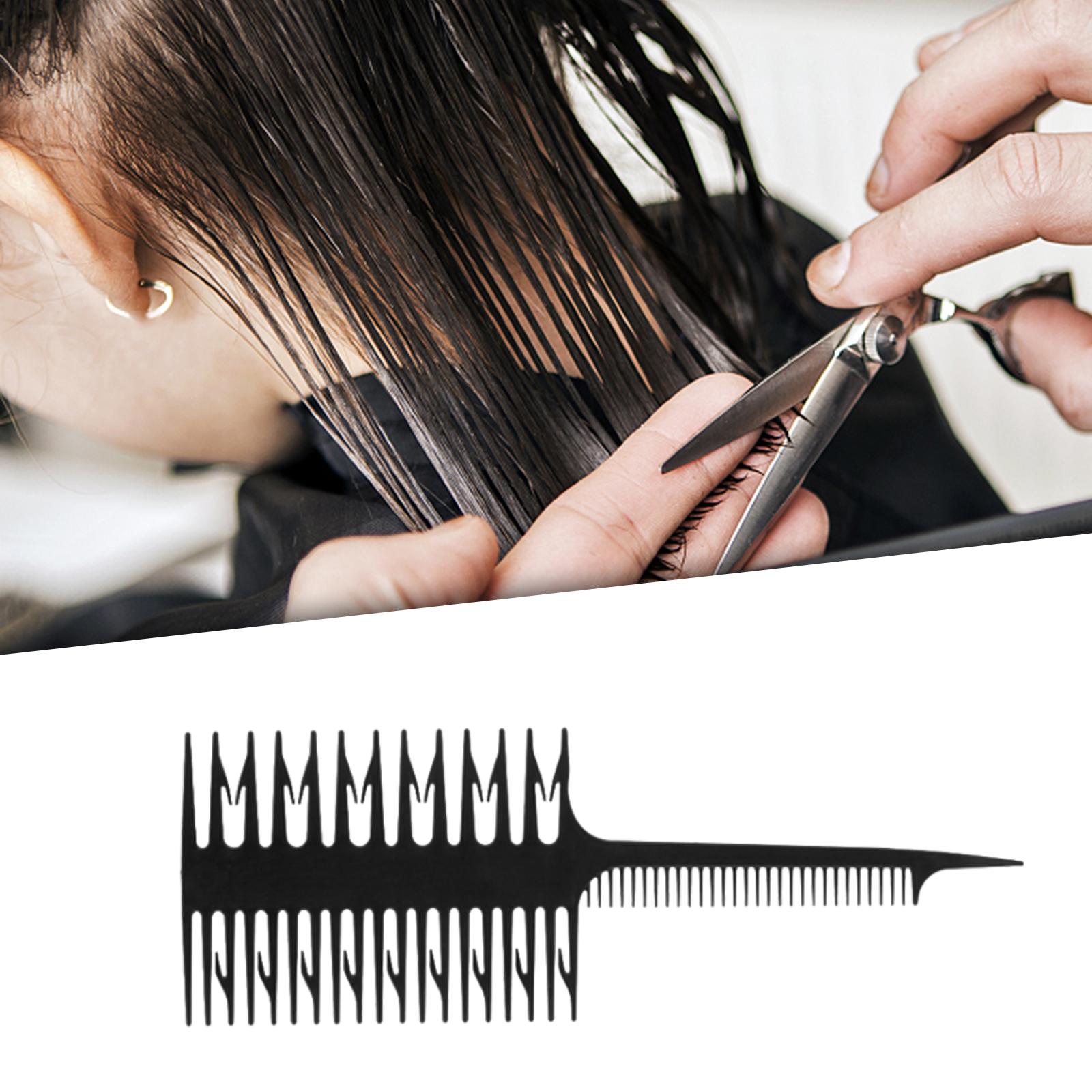 2xBlack Hair Dyeing Comb Styling Hair Comb for Highlighting Hair Coloring Home