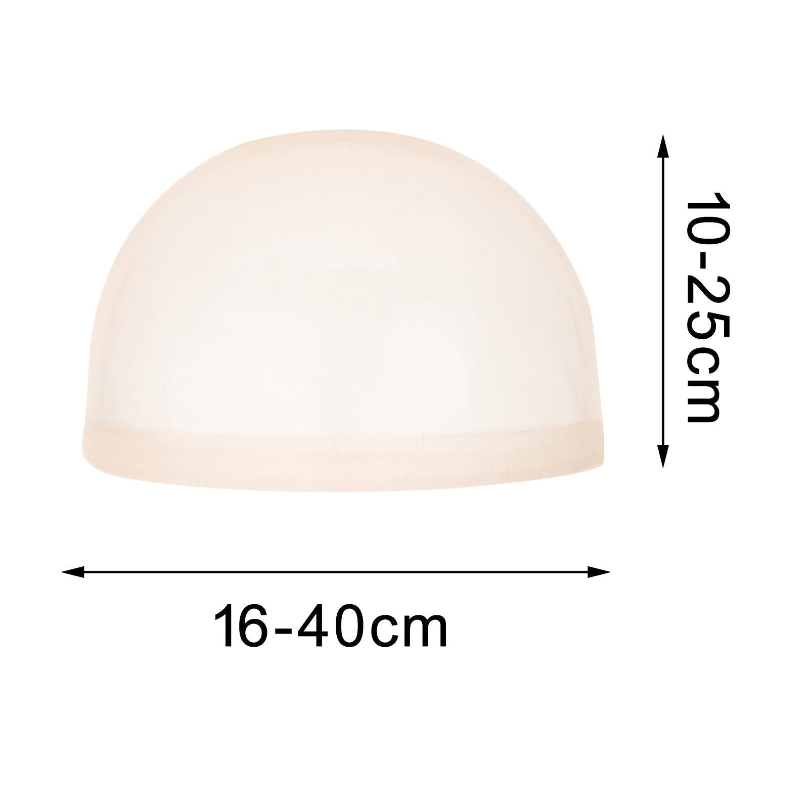 3xWig Cap Nylon Invisible Real Thin Bald Stocking Caps for Cosplay Women Beige