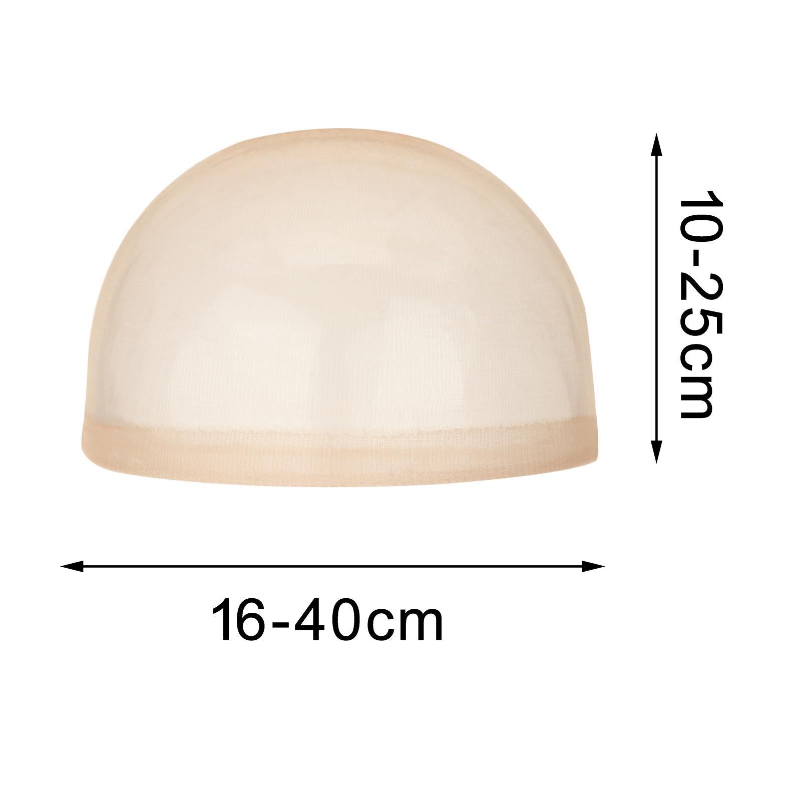 4xWig Cap Nylon Invisible Real Thin Bald Stocking Caps for Cosplay Women Black Beige