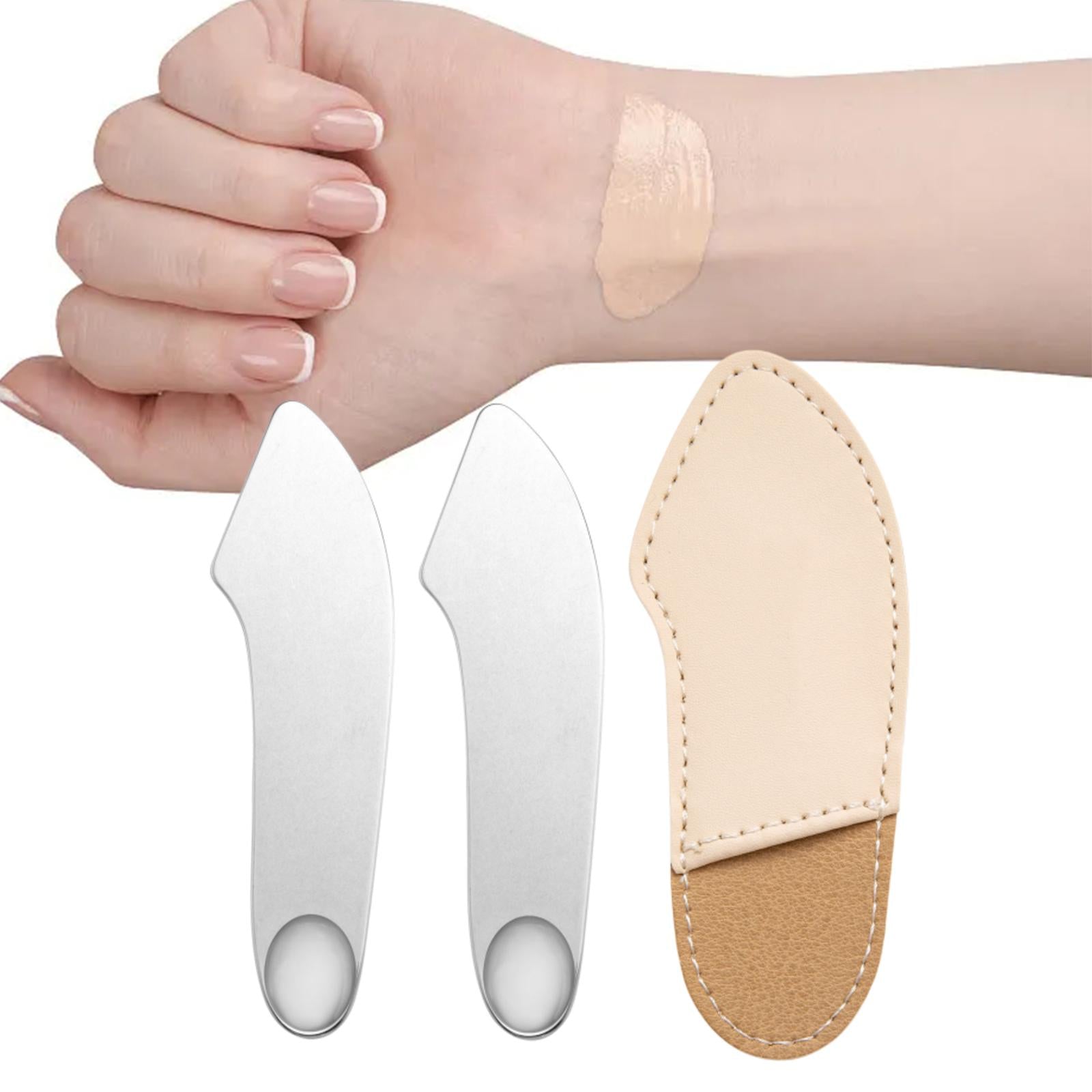 3xMakeup Spatula Easy to Clean Stainless Steel Makeup Mixing Spatula Tool without Bag
