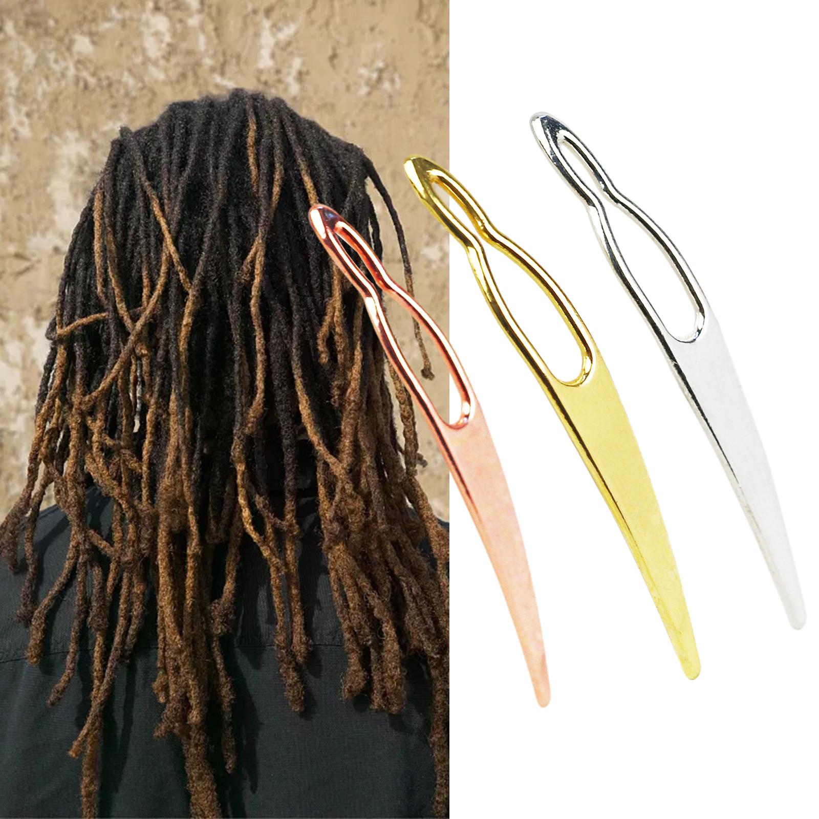4xDreadlock Crochet Hook Metal Exquisite for Sisterlocks Dreadlocks Interlocks Golden