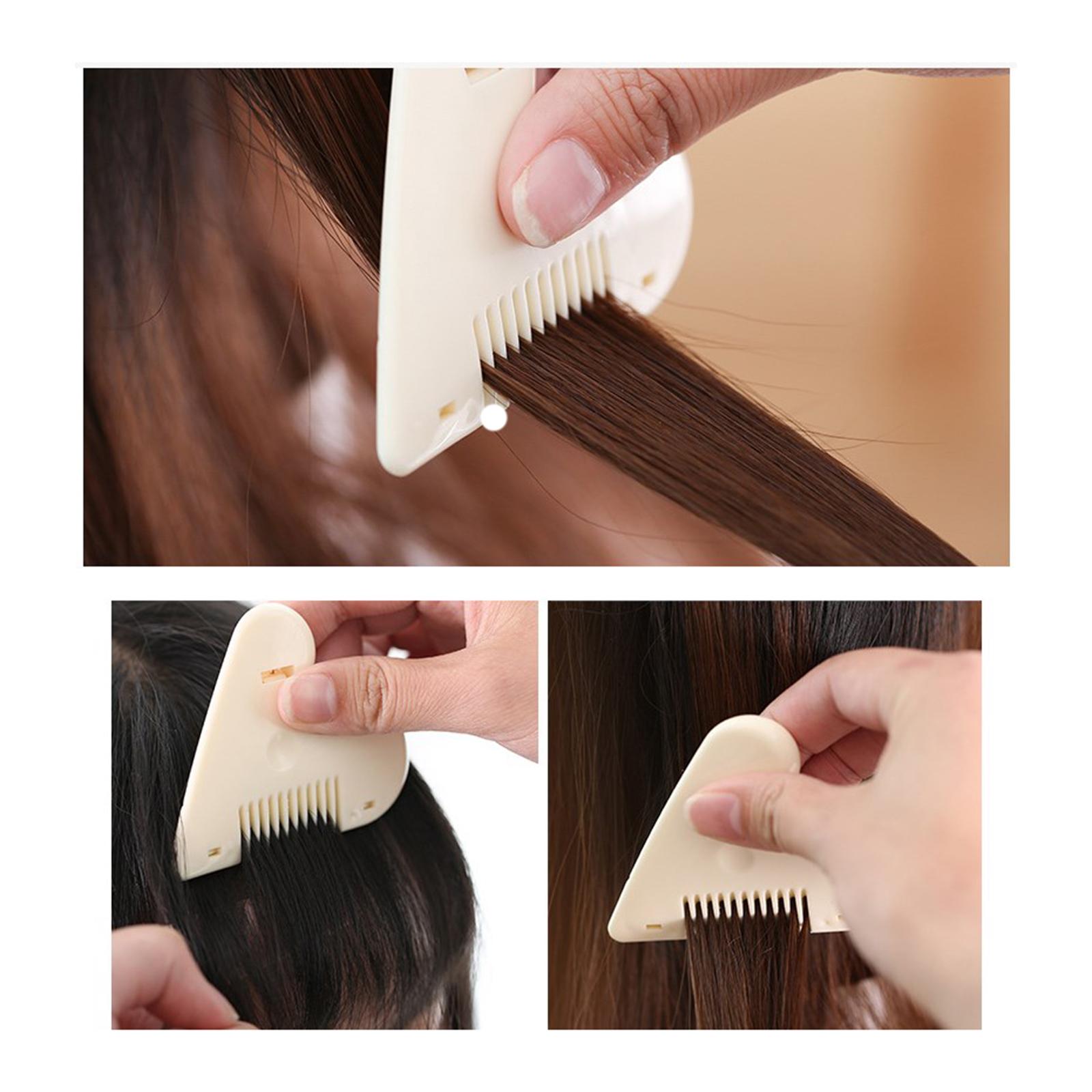 2xManual Hair Bangs Trimmer Cute Design Love Heart Shape Mini Hair Cutter Comb