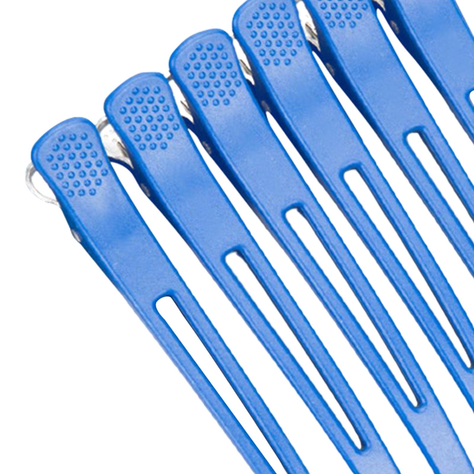 4x6Pcs Alligator Hair Barrettes for Hair Drying Women Men Hair Extensions Blue