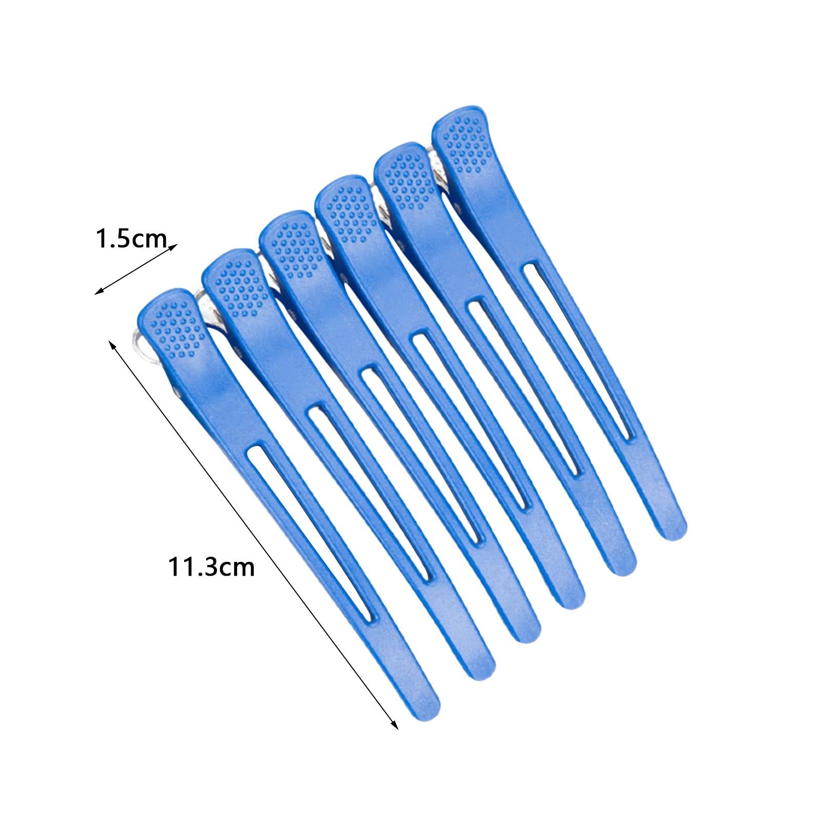 4x6Pcs Alligator Hair Barrettes for Hair Drying Women Men Hair Extensions Blue