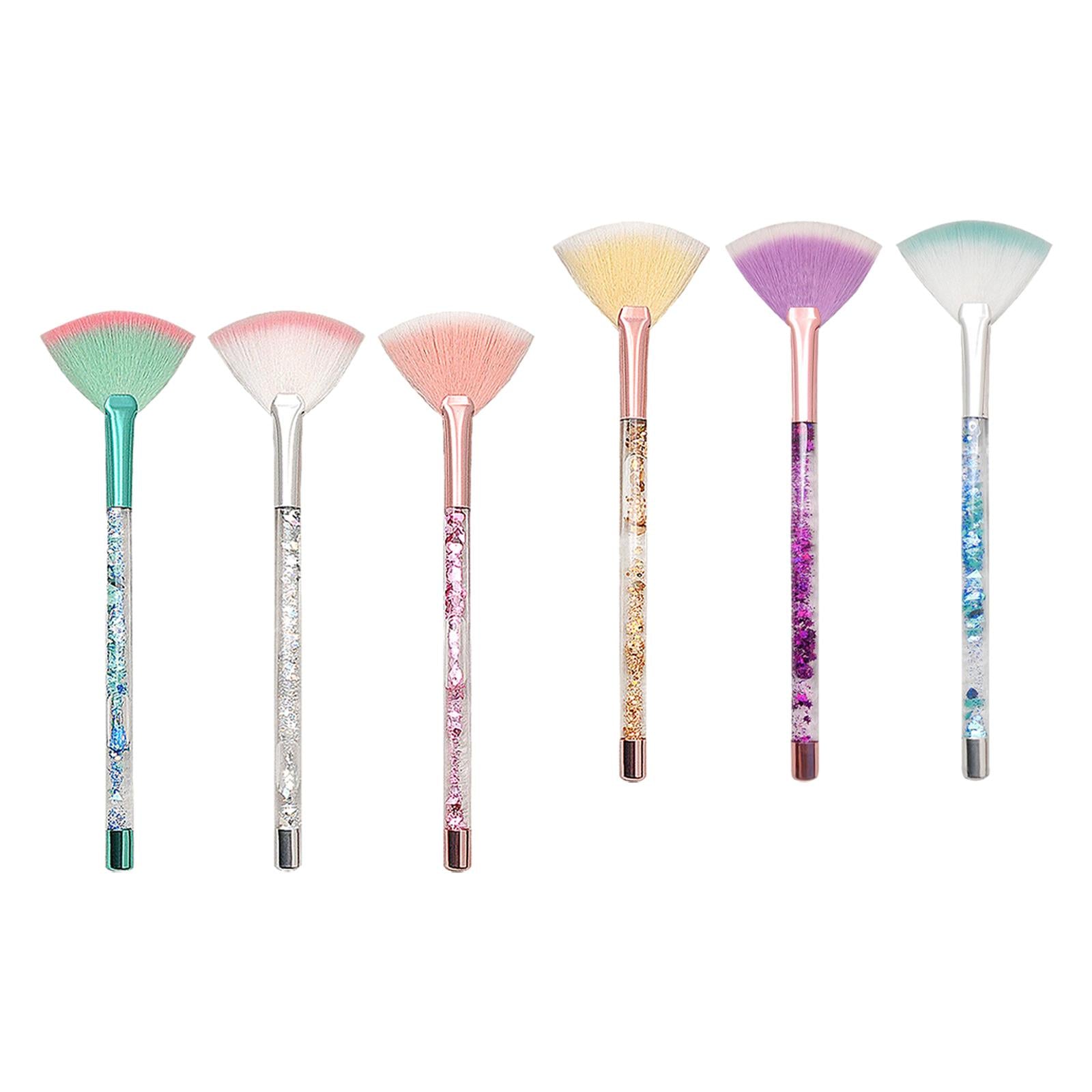 2xFan Makeup Brush Durable Makeup Loose Powder Brush for Women Girlfriend Lady Green