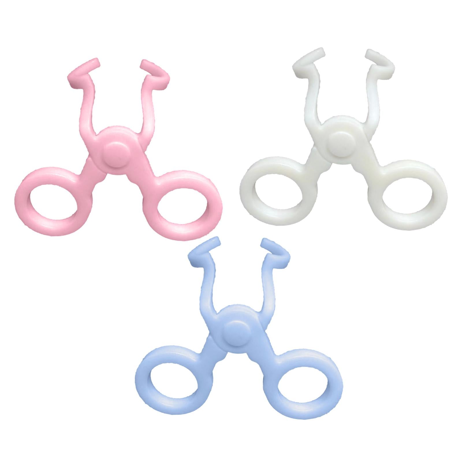 3xContact Lens wearing Tool Eyelid Stretching Tools Contact Lens wearing Aid White