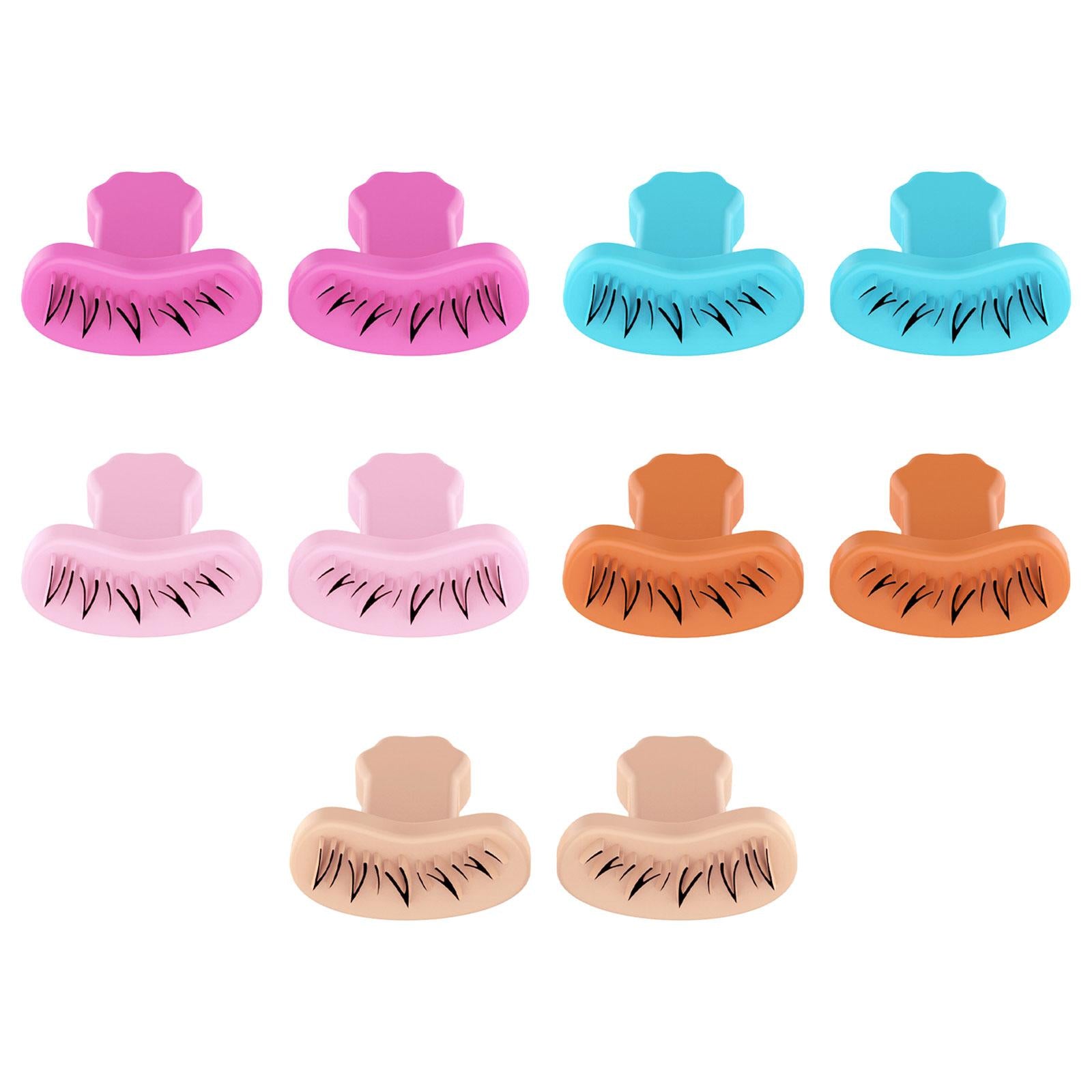 2x2x Eyelash Stamps Stencil with Handle Lazy DIY Lower Lashes Eyelash Template Skin color
