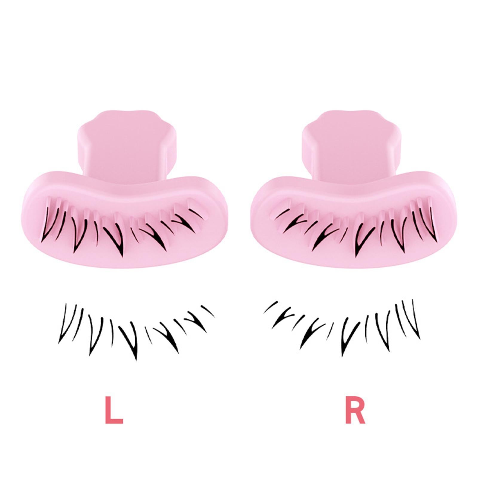 2x2x Eyelash Stamps Stencil with Handle Lazy DIY Lower Lashes Eyelash Template pink