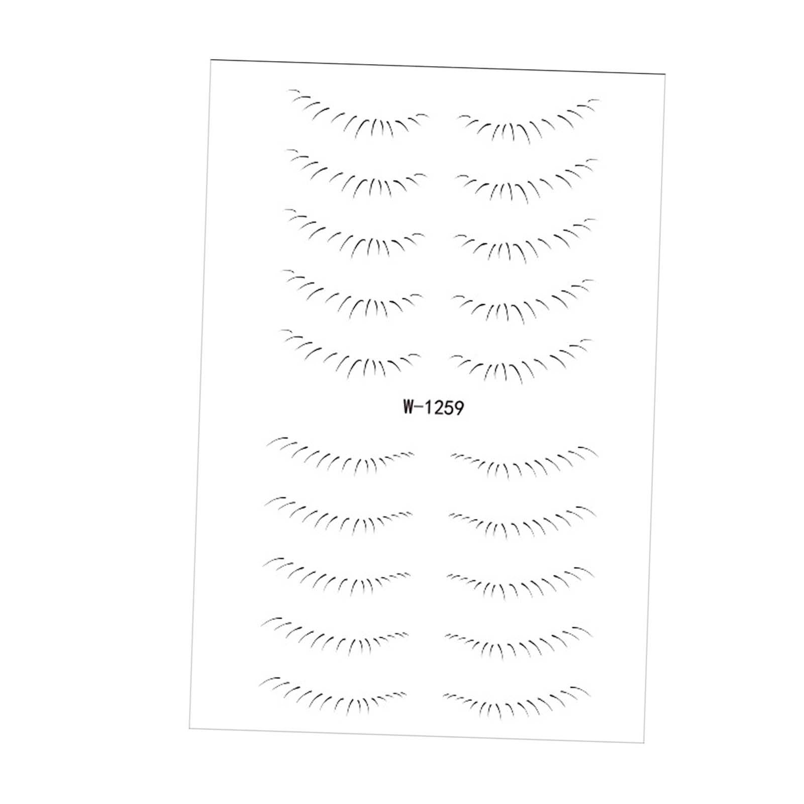 3xLower Eyelash Stickers Eyelash Template Make Up Tool for Stage Show Parties Style B