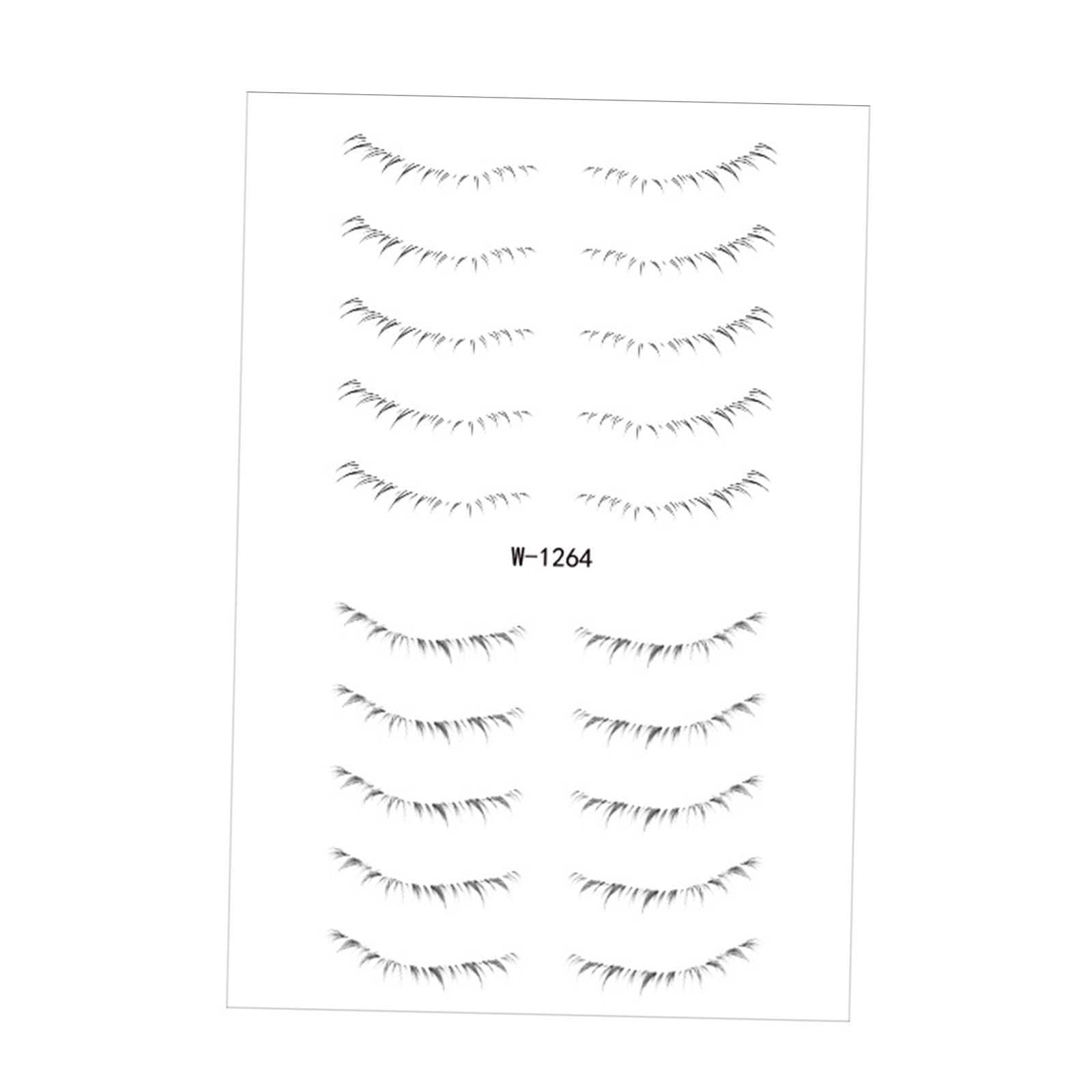 2xLower Eyelash Stickers Eyelash Template Make Up Tool for Stage Show Parties Style G