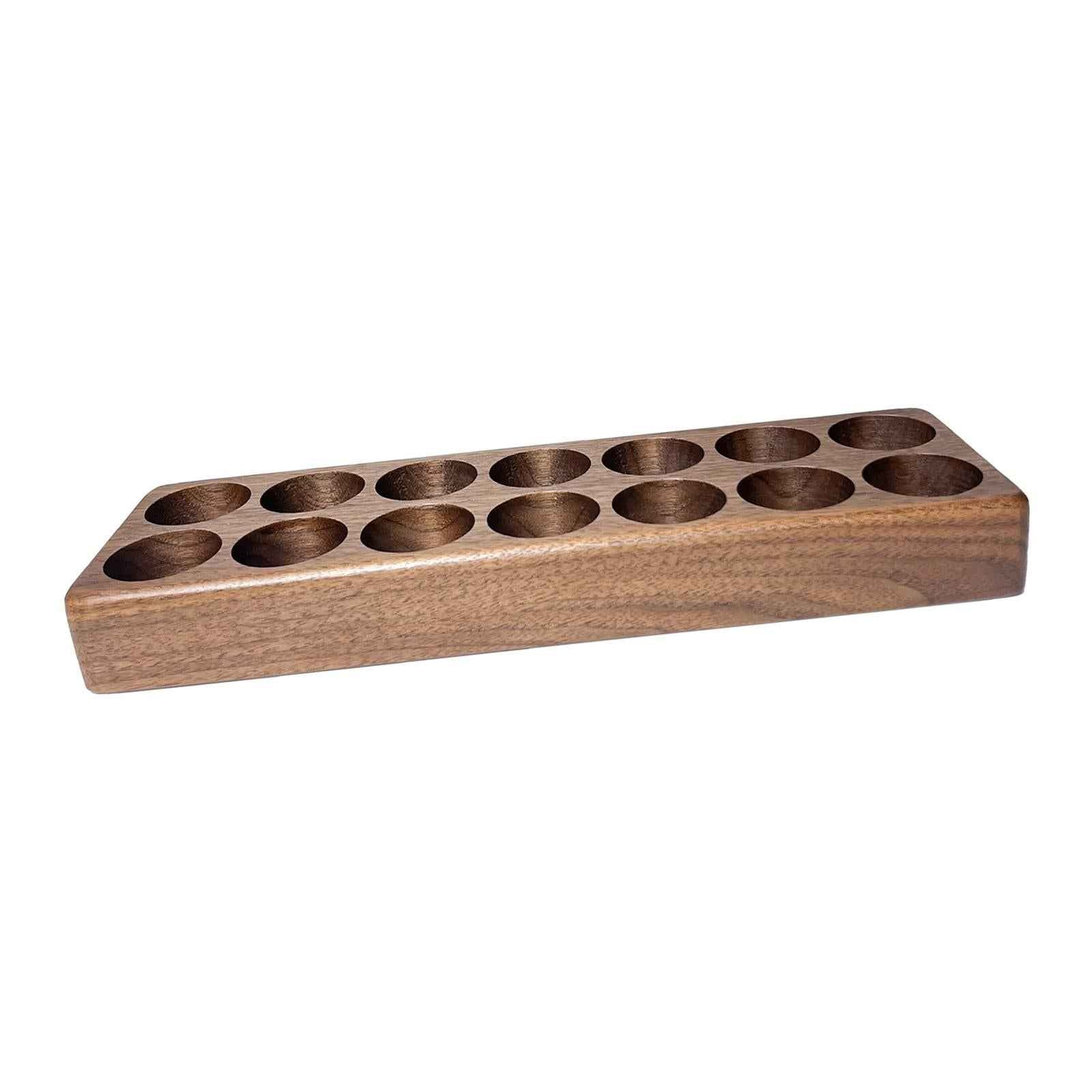Wooden Lipstick Organizer Decor Cosmetic Nail Polish Carrying Holder for SPA 14 slots