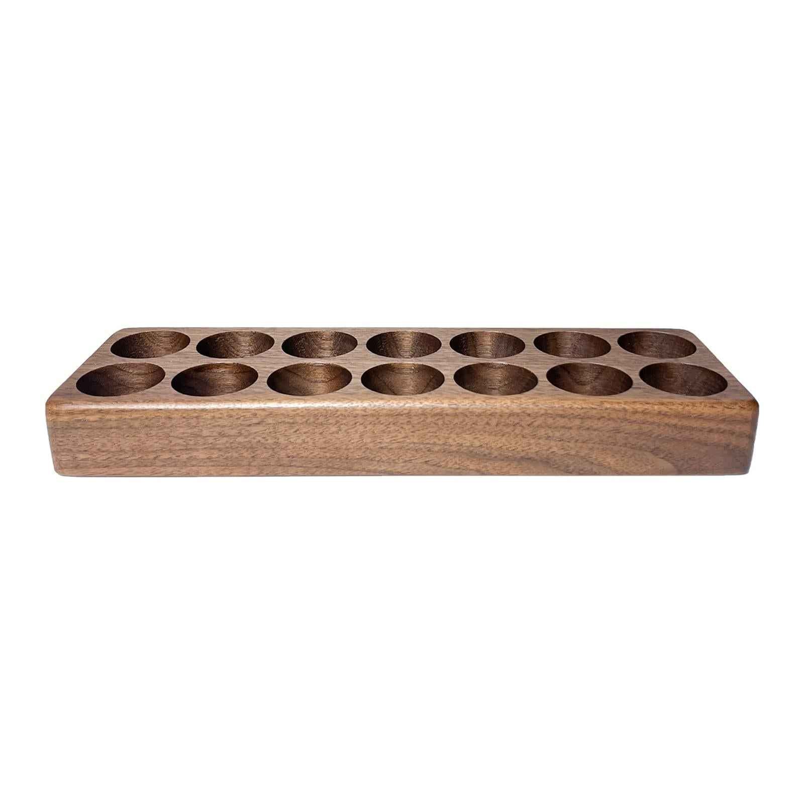 Wooden Lipstick Organizer Decor Cosmetic Nail Polish Carrying Holder for SPA 14 slots