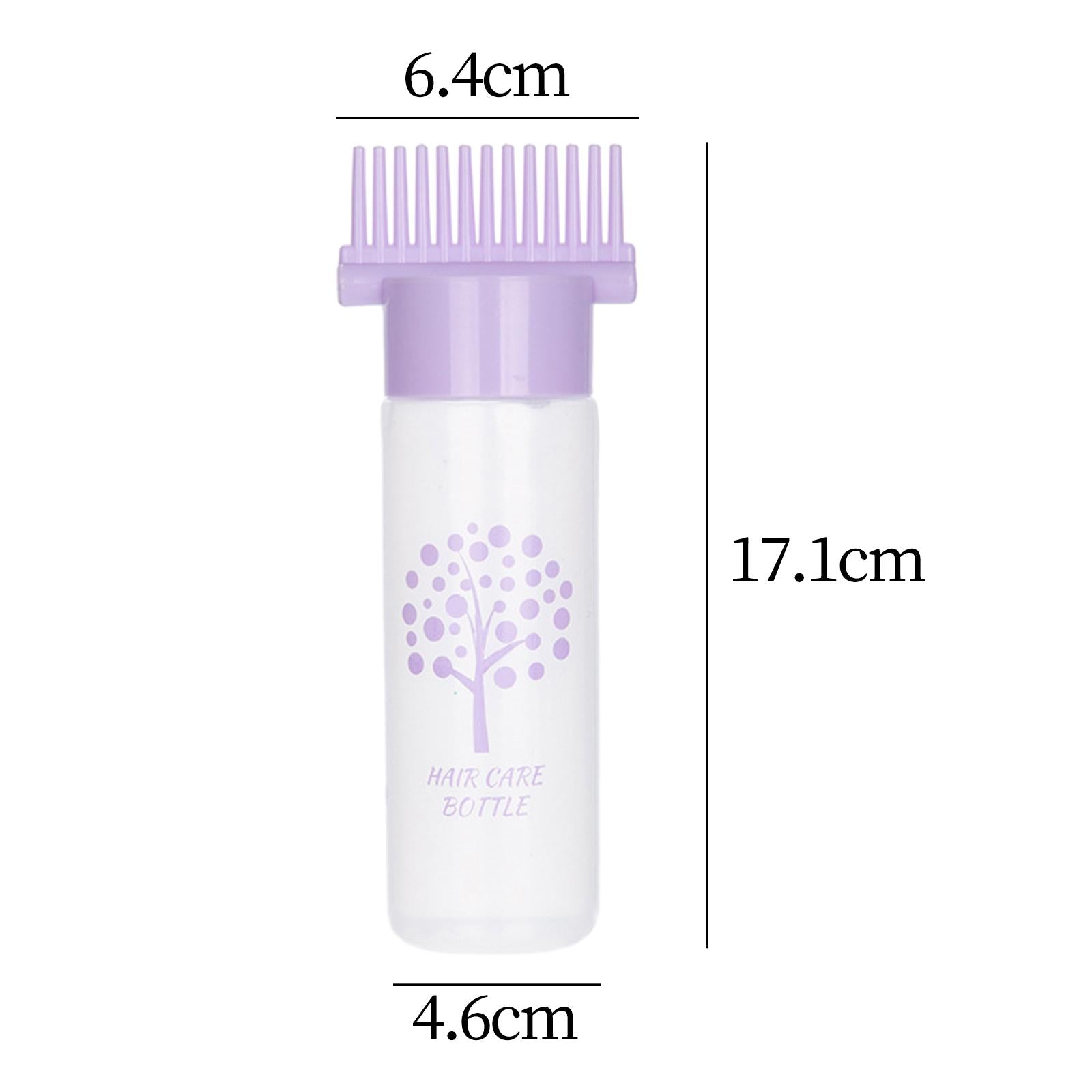 2xHair Oil Applicator Perming Tools Roots Comb Applicator Bottle for Salon Home Violet
