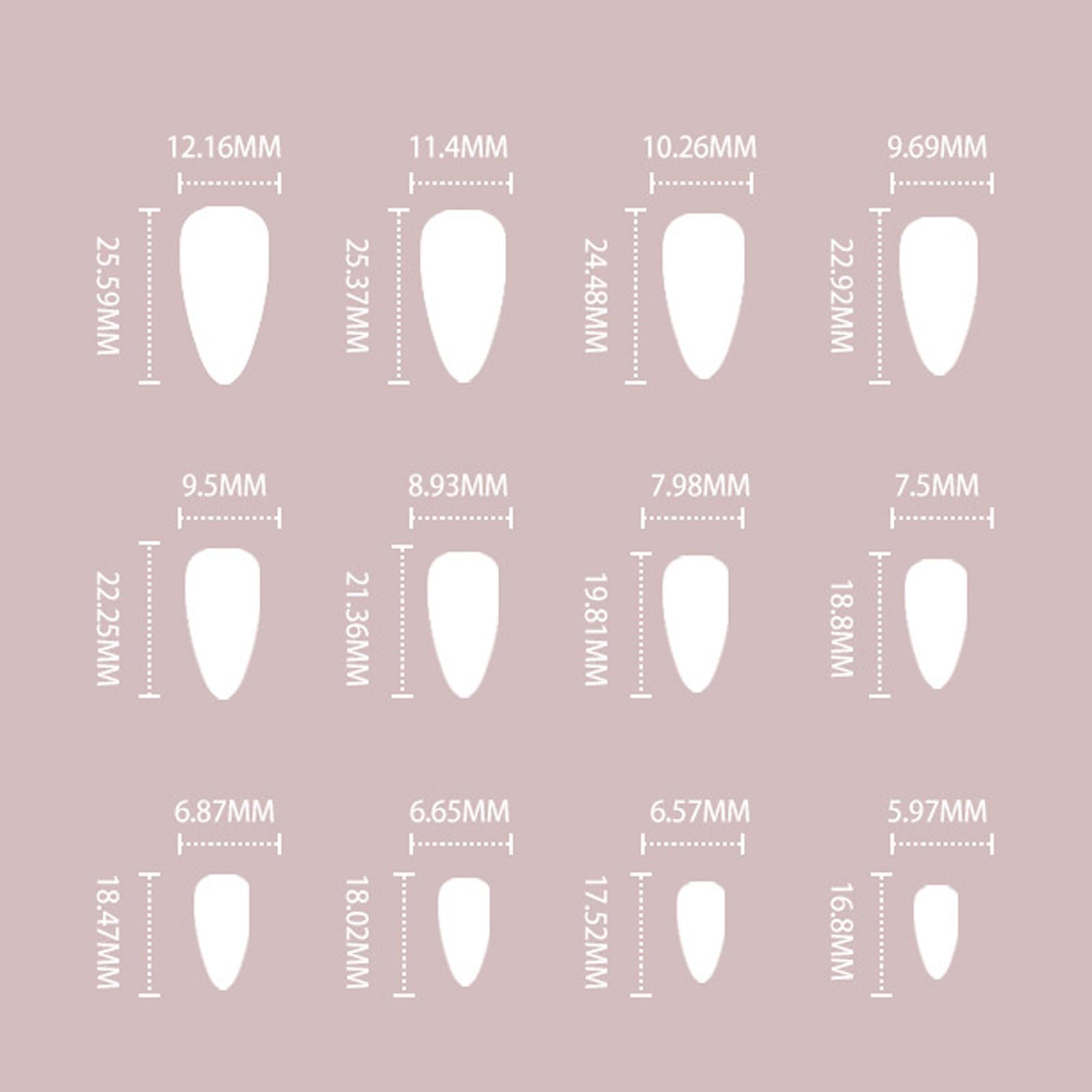 3x24 Pieces Valentines Press on Nails Nail Art with Glue Valentine's Day Decor