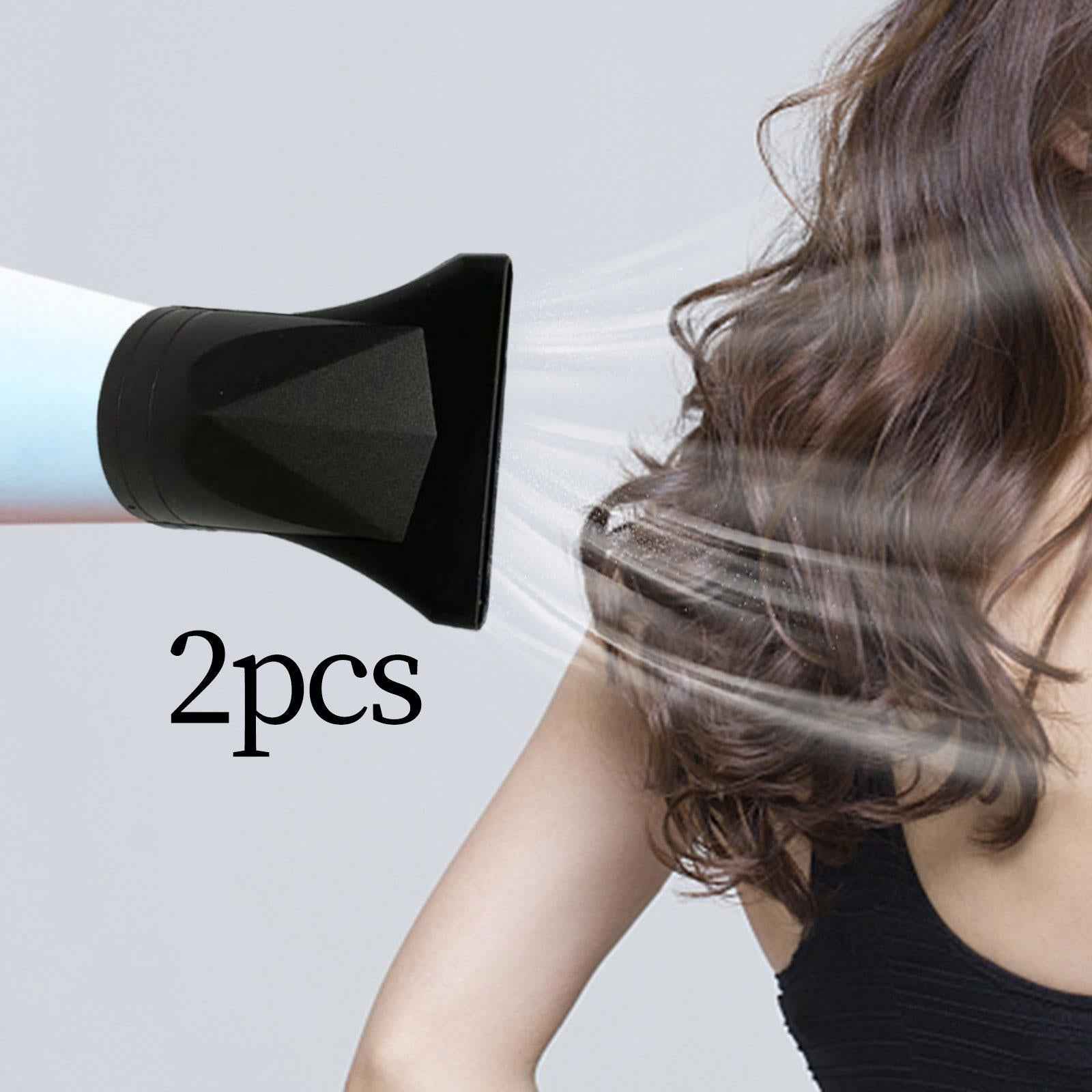 2 Pieces Hair Dryer Nozzle Universal Interface for Women Girls Styling Tools