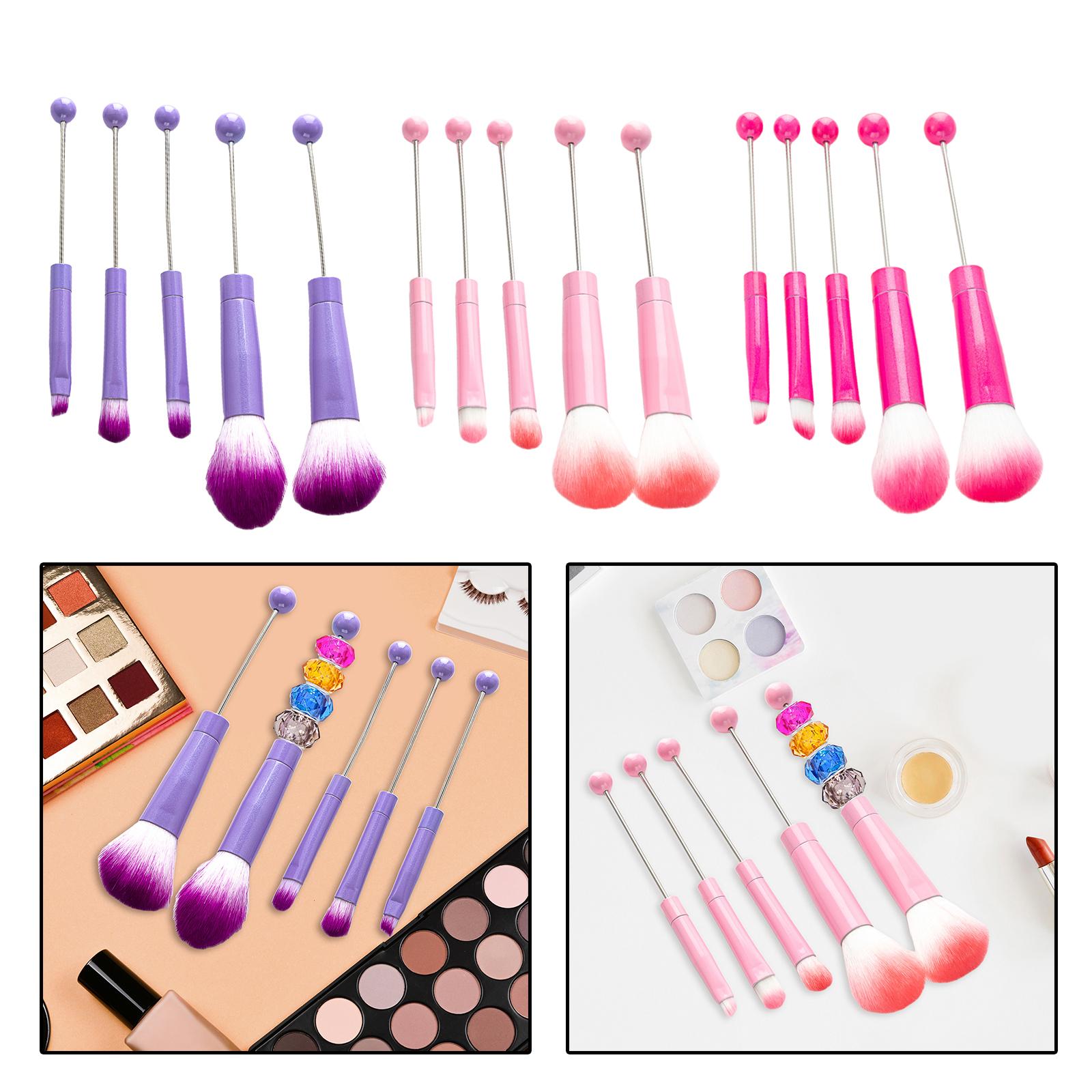2x5x Eye Makeup Brush Set DIY Eyebrow Cosmetic Brushes for Adults Sister Gifts violet