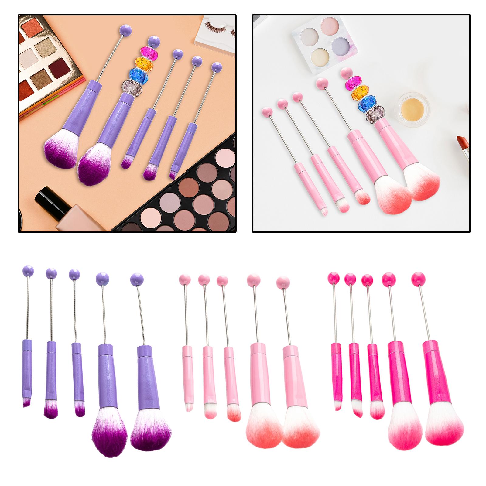 2x5x Eye Makeup Brush Set DIY Eyebrow Cosmetic Brushes for Adults Sister Gifts violet