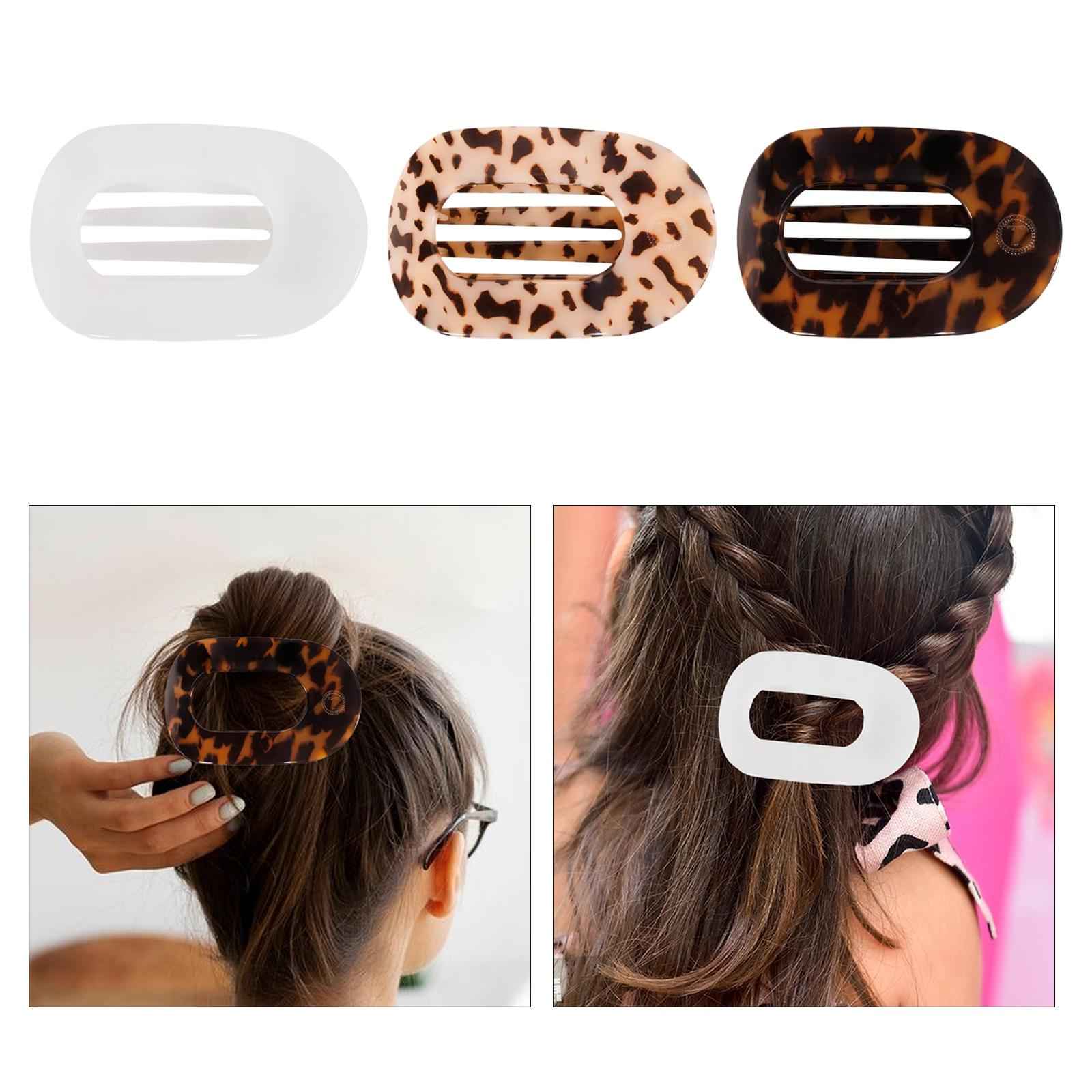 Flat Round Hairpin for Women Decorative Korean Bridal Barrettes Hair Hairpin white