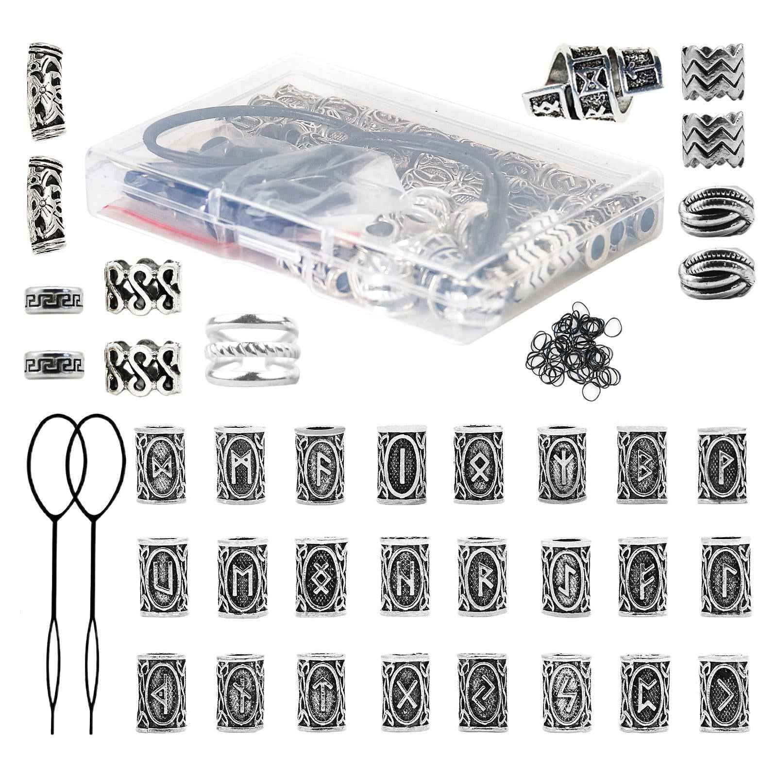 67 Pieces Dreadlocks Beads Dread Locks for Beard Decoration Hair Braid Girls