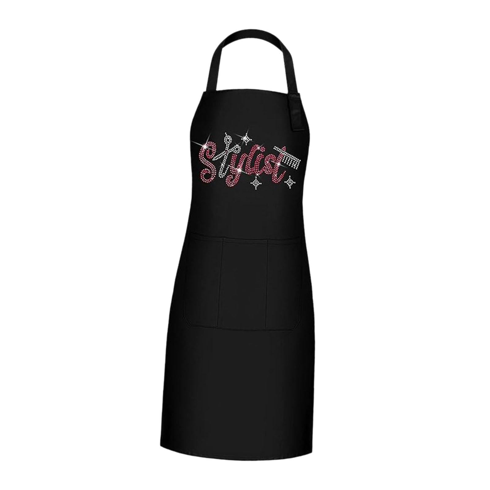 Barber Apron Professional Soft Work Apron for Restaurants Kitchens Backyards Red