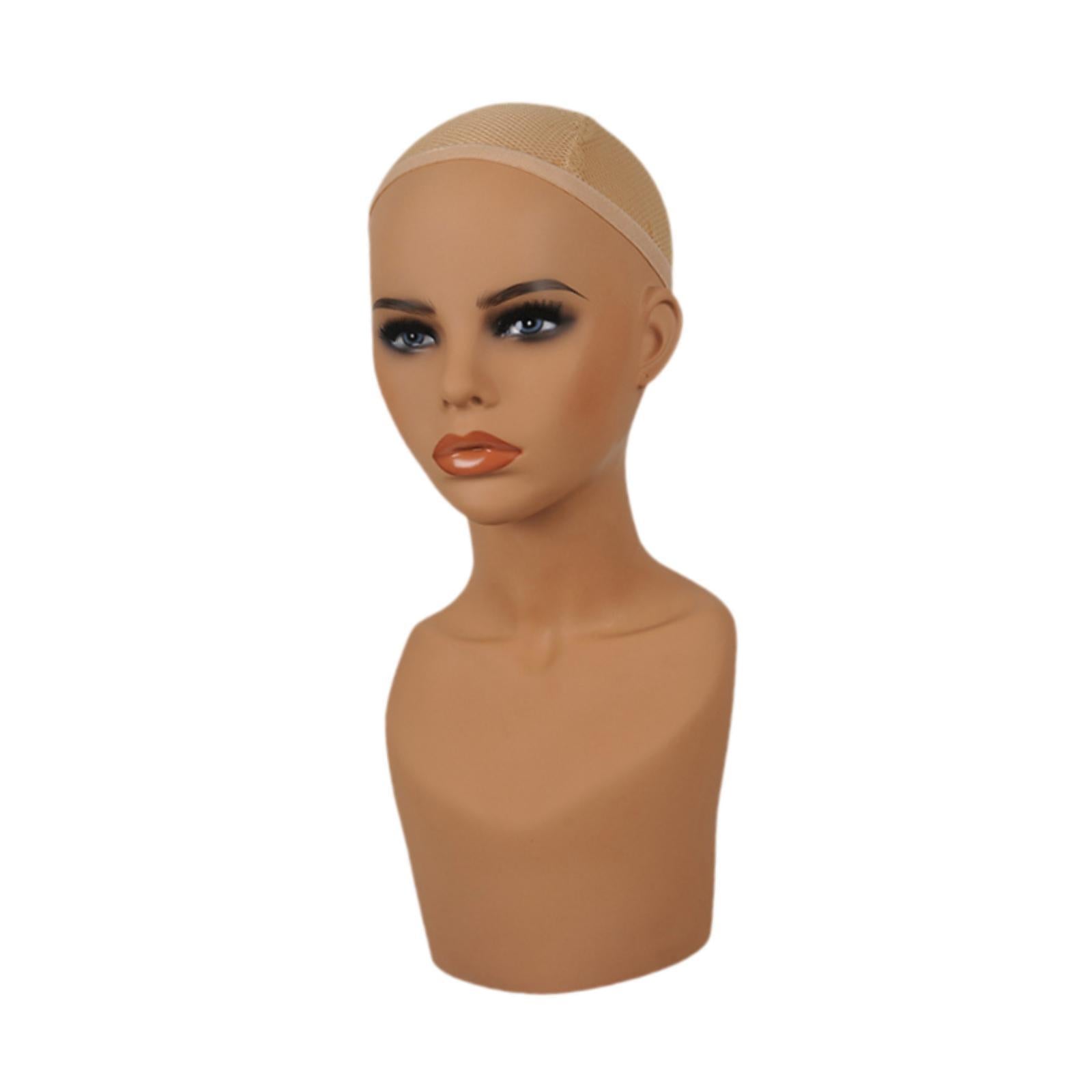 Bald Mannequin Head Professional Cosmetology Face for Wig Beauty Accessories DB02