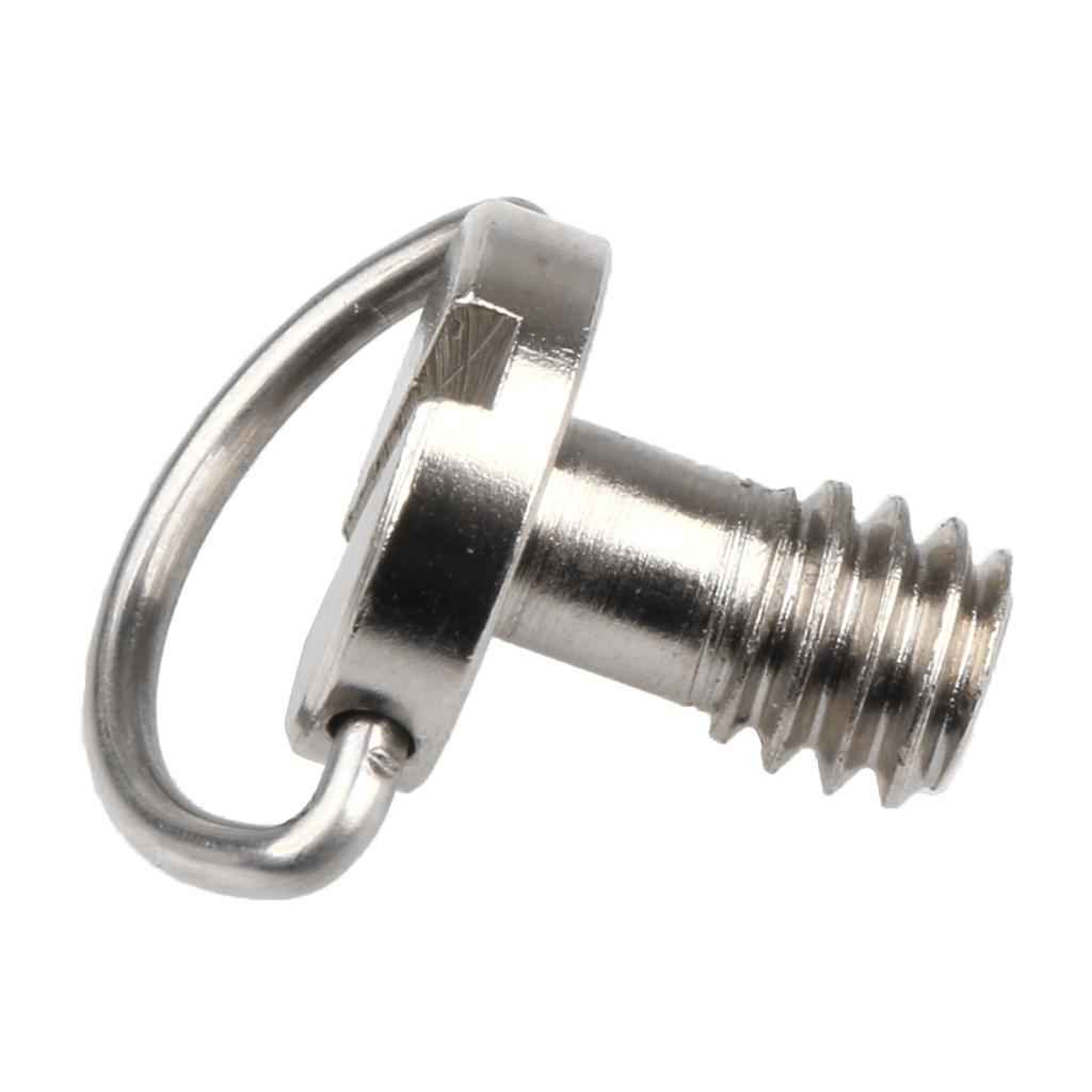 1/4'' D-Ring Iron Screw For Camera Tripod Quick Release Plate Photography