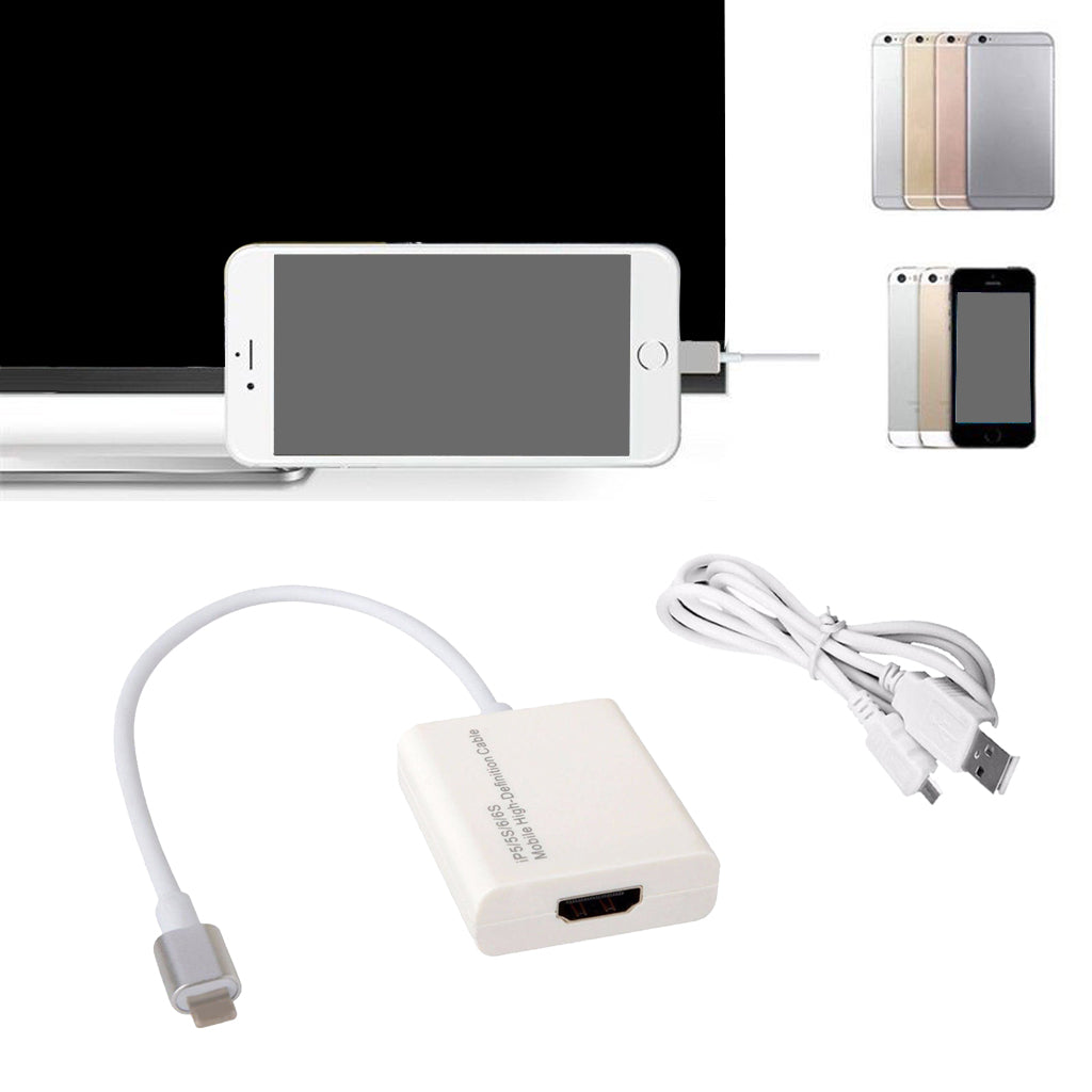 1080P 8 pin HDMI Cable Video Converter Adapter for iPad /iPhone5/ /6/ 6 s/7