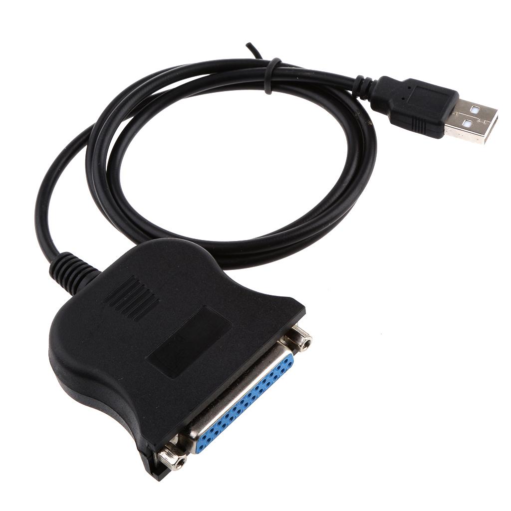 4xUSB 2.0 to DB25 Parallel Printer LPT Adapter Lead Cable IEEE 1284 for Laptop