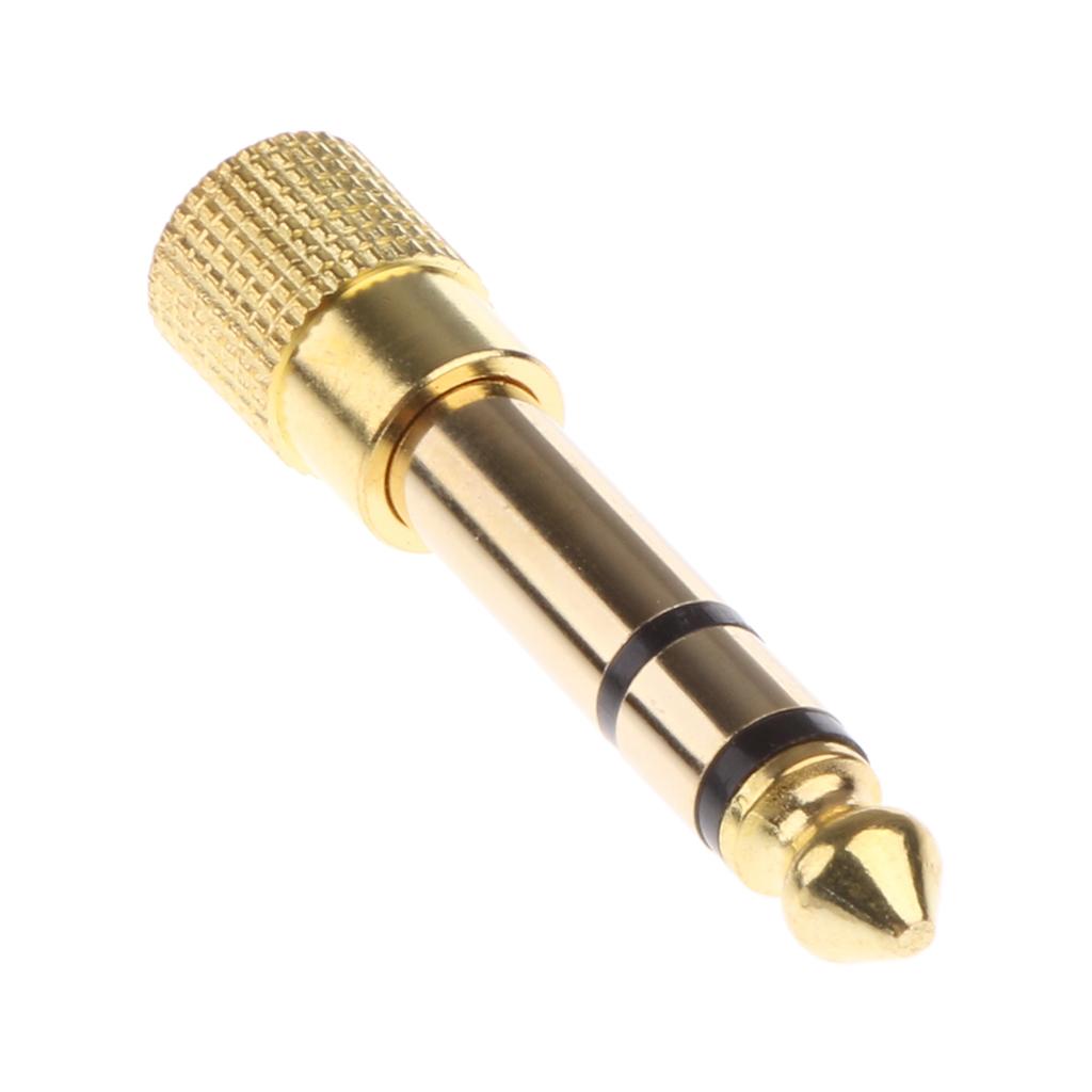 3x6.35mm (1/4 inch) Male to 3.5mm (1/8 inch) Female Stereo Audio Adapter
