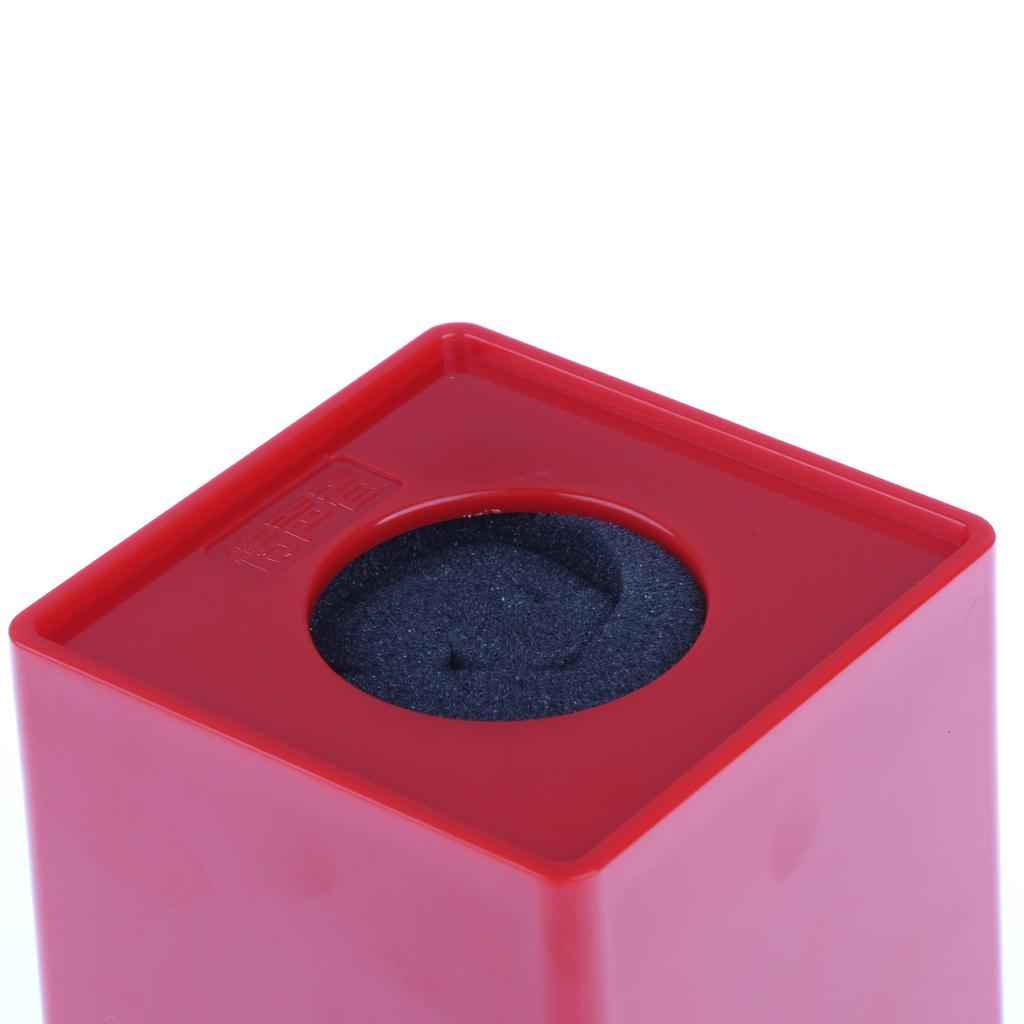 Square Cube Shaped Interview DIY Station Mic Microphone Flag Station Red