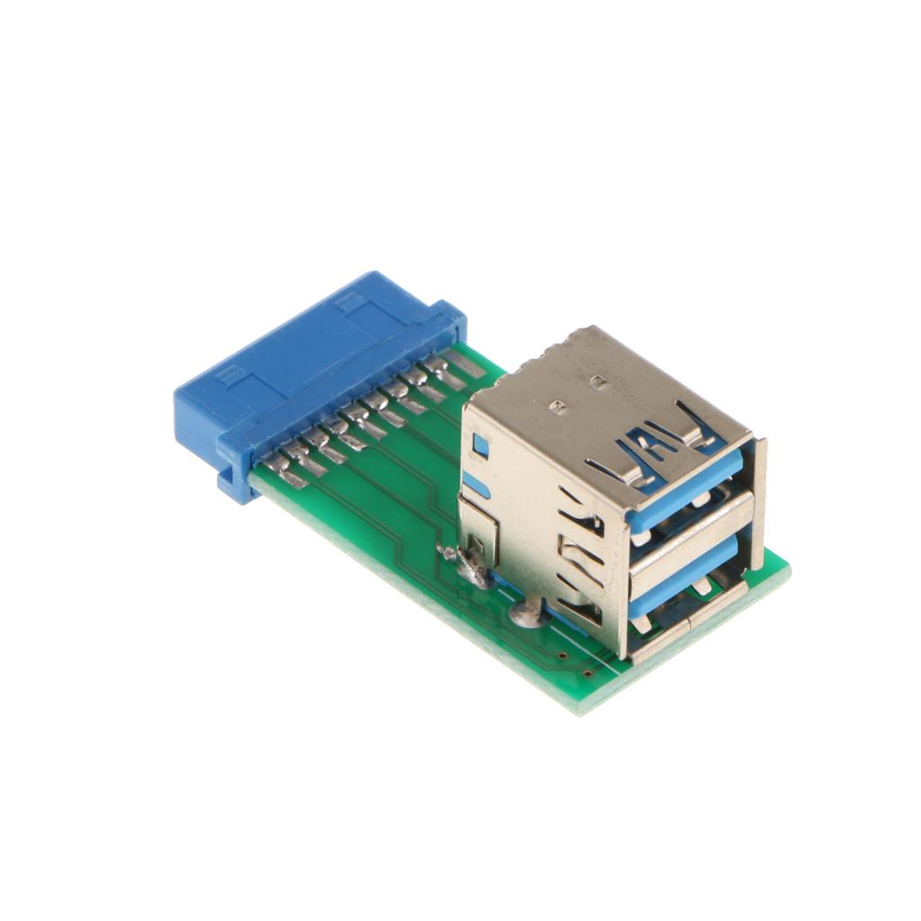 4x 2-Port USB 3.0 SuperSpeed Female A to 20 PIN Female Adapter Board Connector