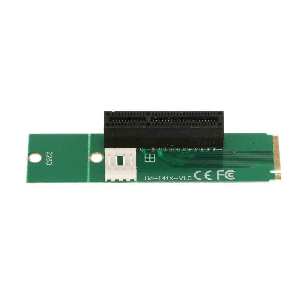 NGFF M2 M.2 To PCI-E PCI Express 4x 1x Slot Card Adapter With SATA Cable
