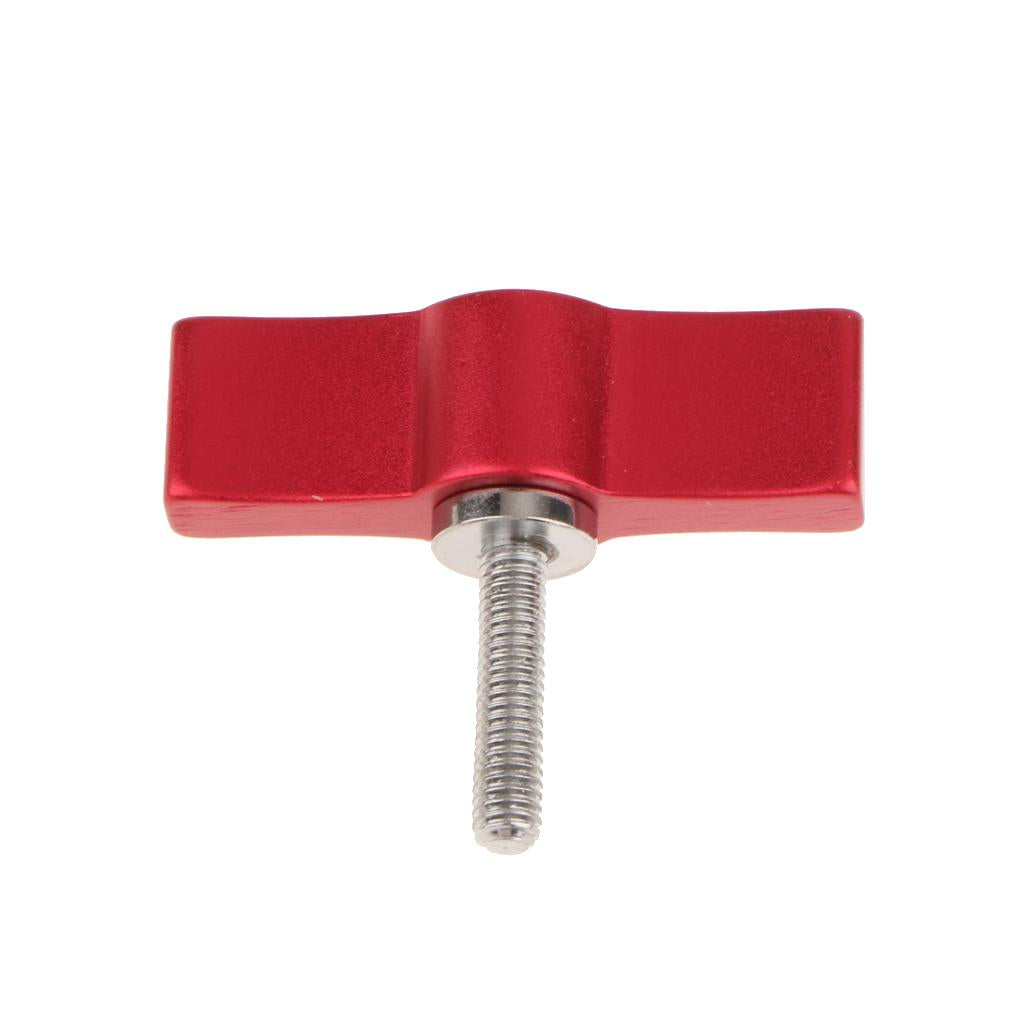 3xCamera Adjustable Hand Tightening Screws Aluminum Alloy Handle M4 Screw Red