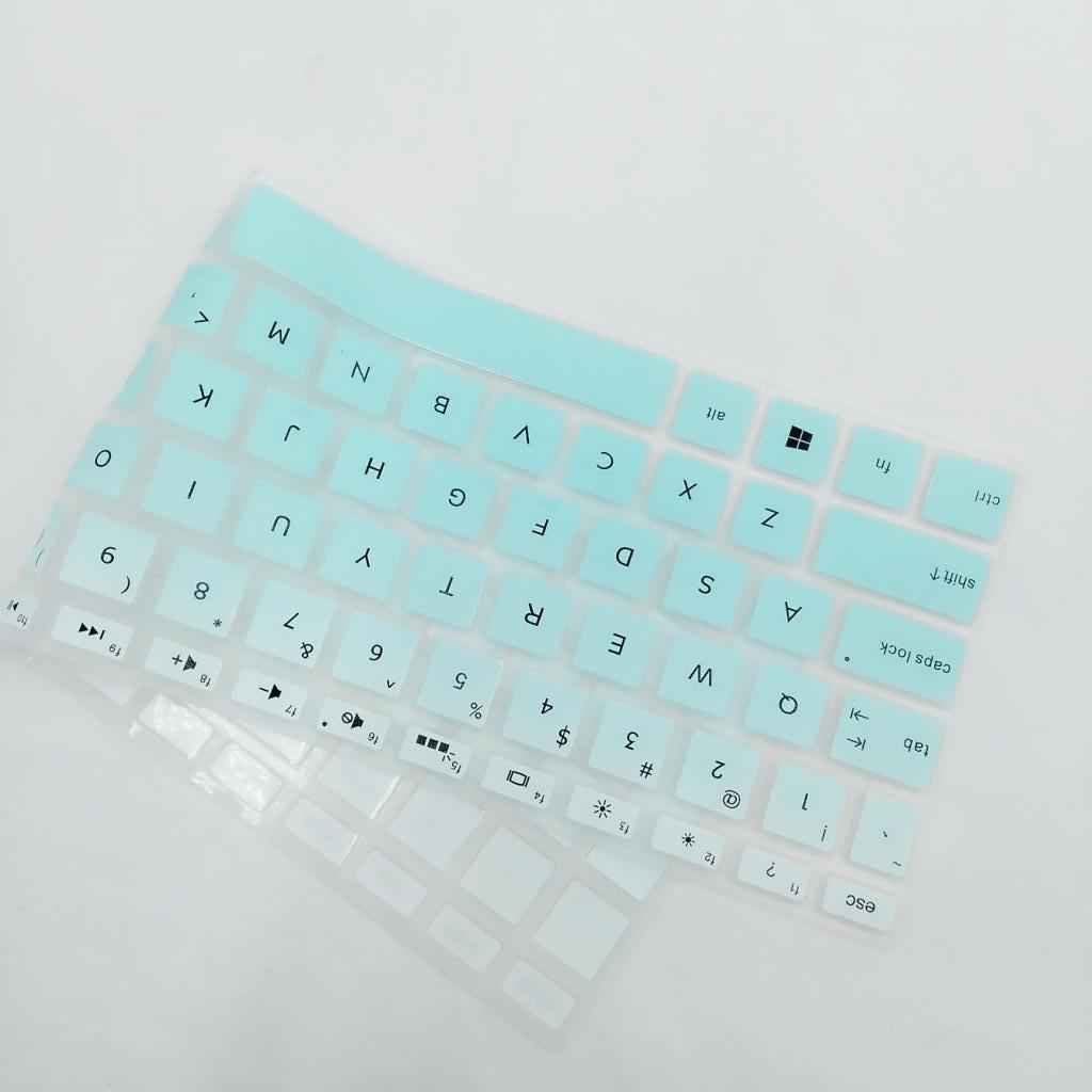 Silicone Desktop Keyboard Skin Cover For HP 15.6 Inch BF Laptop Clear Green