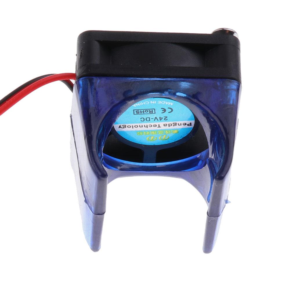 4x24V Blue Injection Molding V6 Radiator Fan with Fan Cover for 3D Printer DIY